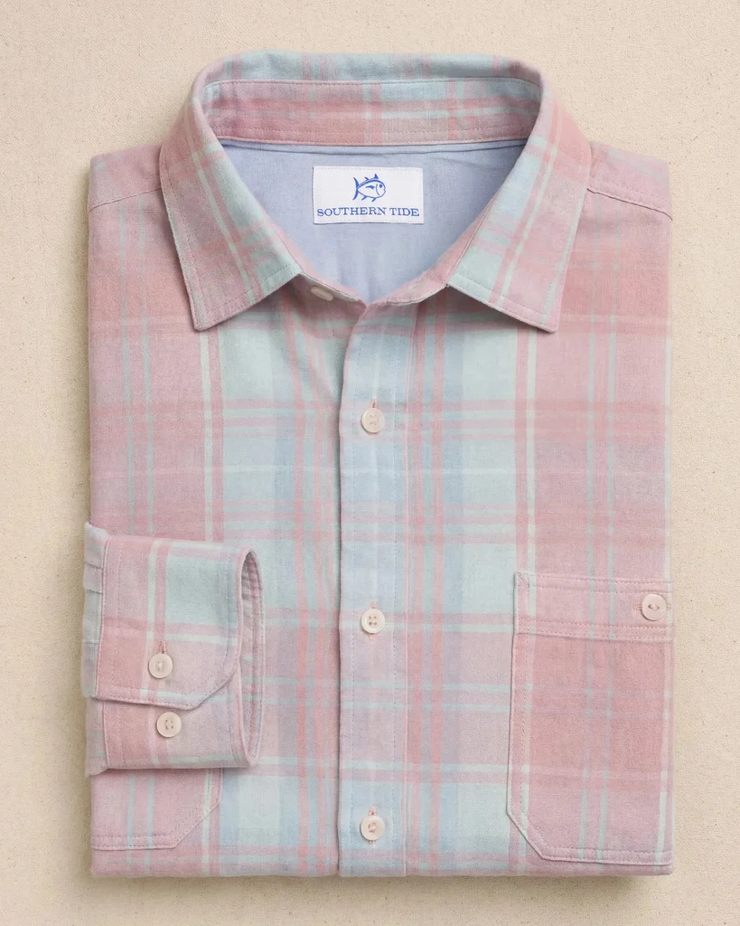 Organic Salter Path Plaid Double Cloth Sport Shirt Detailed