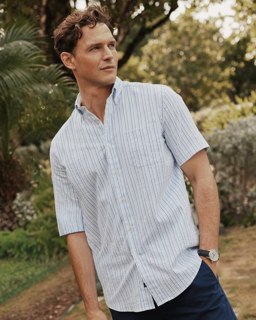 Original Marina Seersucker Coastal Breeze® Short Sleeve Sport Shirt Classic