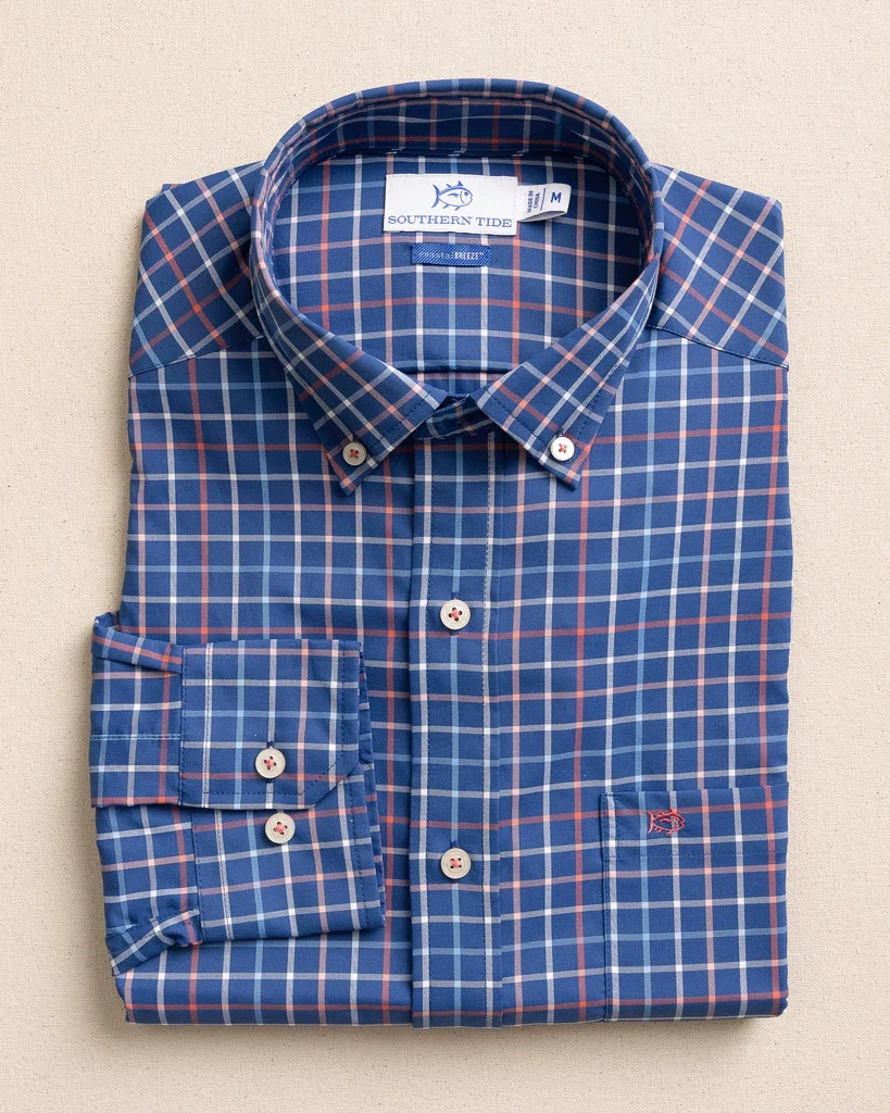 Original Design Tradewind Tattersall Coastal Breeze® Sport Shirt Top-Quality