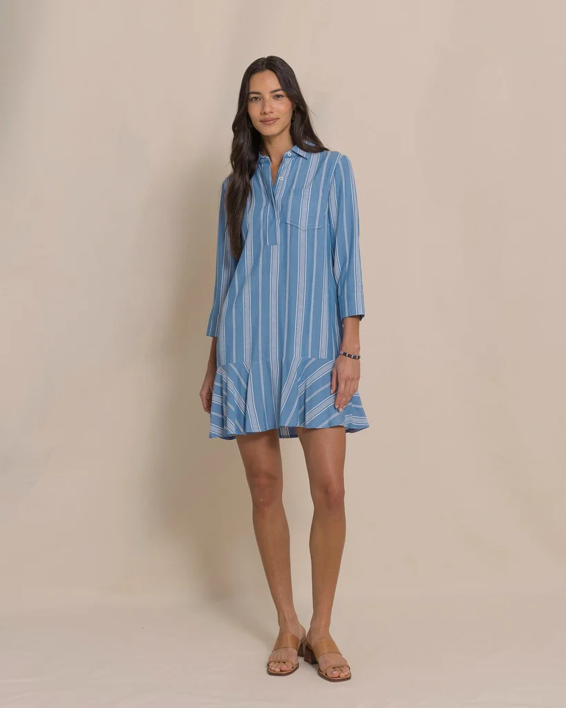 Professional Delilah Stripe Popover Dress Selected