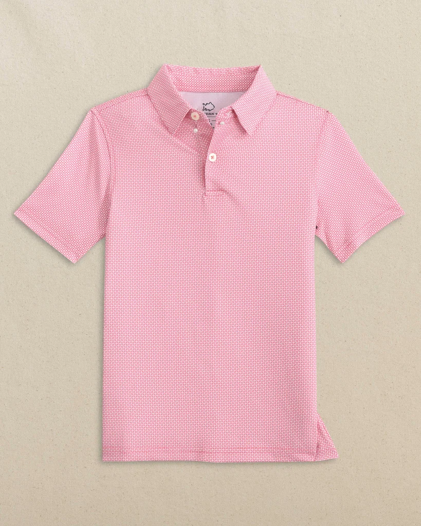 Premium Material Boys Driver Ocean Vista Printed Performance Polo Smooth