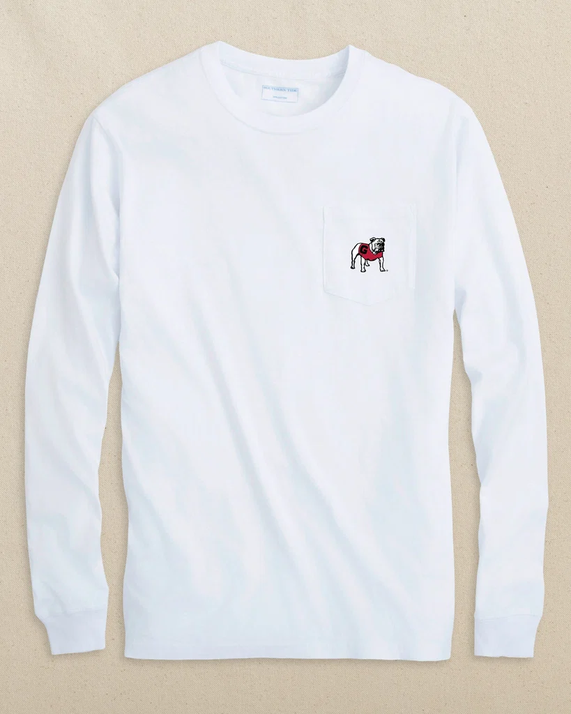 Luxury Georgia Bulldogs Embroidered Long Sleeve T-Shirt Versatile