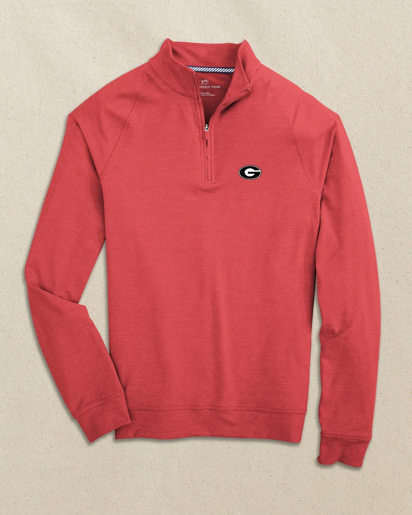 Detailed Georgia Bulldogs Oval G Cruiser Quarter Zip Contemporary