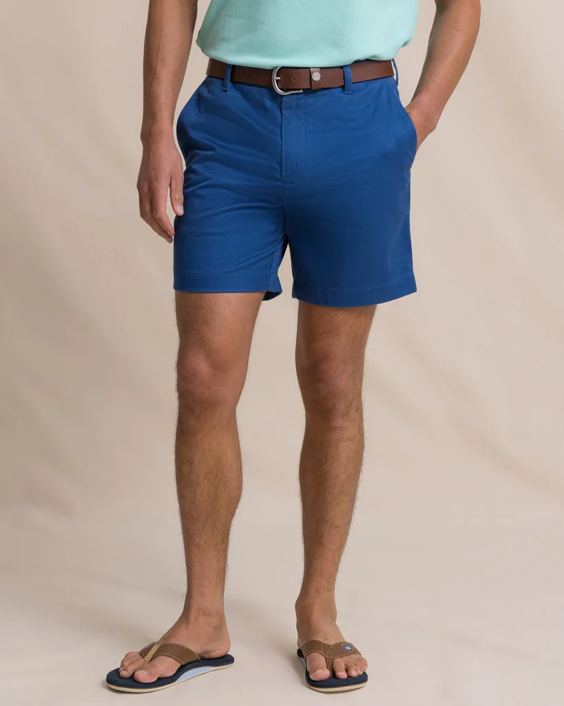 Refined Channel Marker 7 Stretch Chino Short Environmentally Friendly