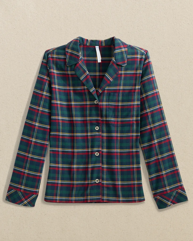 Genuine Women’s Partridgeberry Plaid Lounge Shirt Crafted