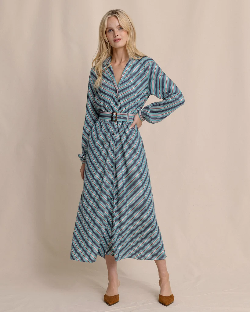 Genuine Clarissa Stripe Maxi Dress Lightweight