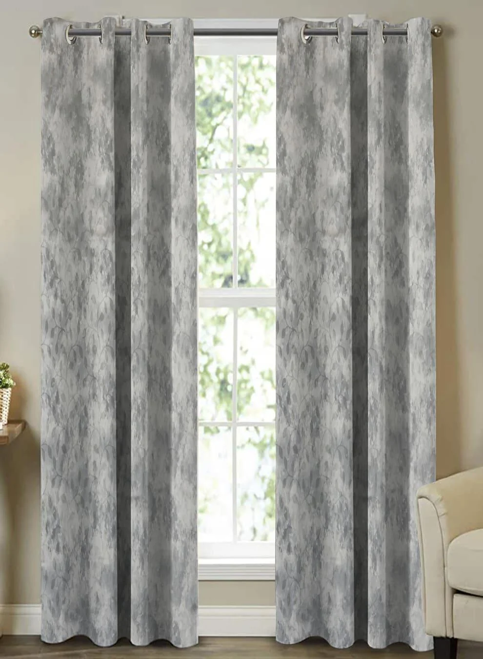 Long-Lasting Farella Jacquard Room Darkening Curtains Gray Set of 2 Pattern 1 The Guide to Measuring and Choosing Curtains Smooth