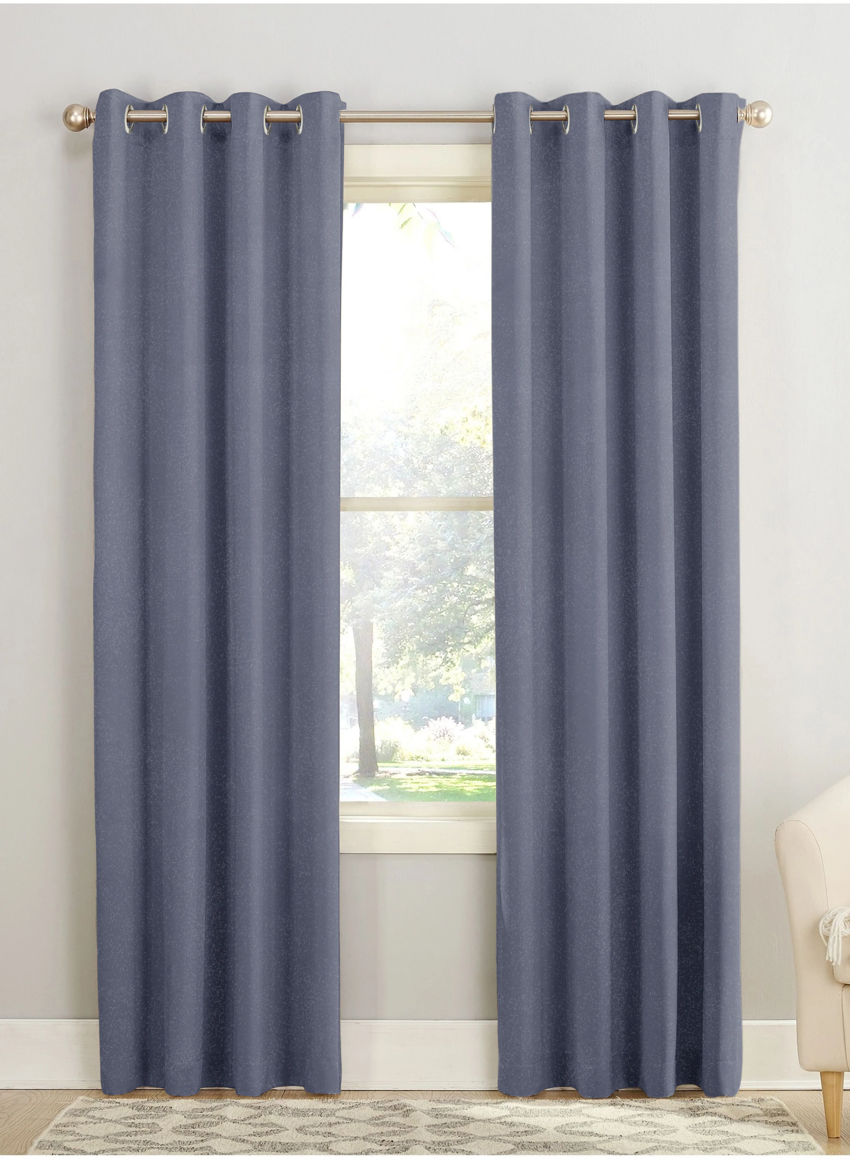 Original Design Casper Plain Room Darkening Curtains Denim Blue Set of 2The Guide to Measuring and Choosing Curtains Detailed