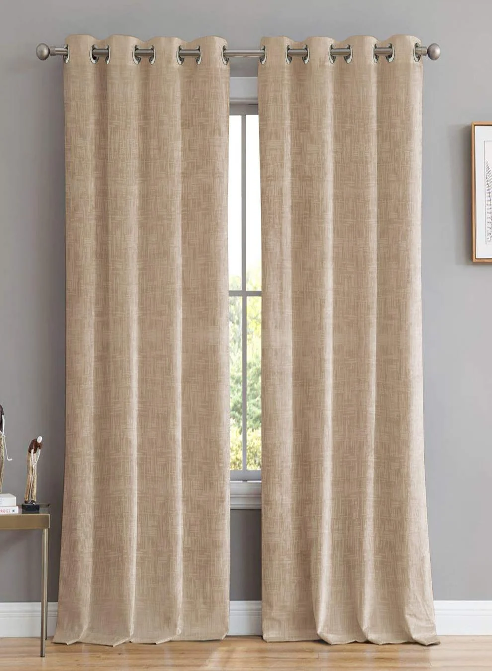 Minimalist Elwana Jacquard Room Darkening Curtains Golden Sand Set of 2 Pattern 2 The Guide to Measuring and Choosing Curtains Eco-Friendly