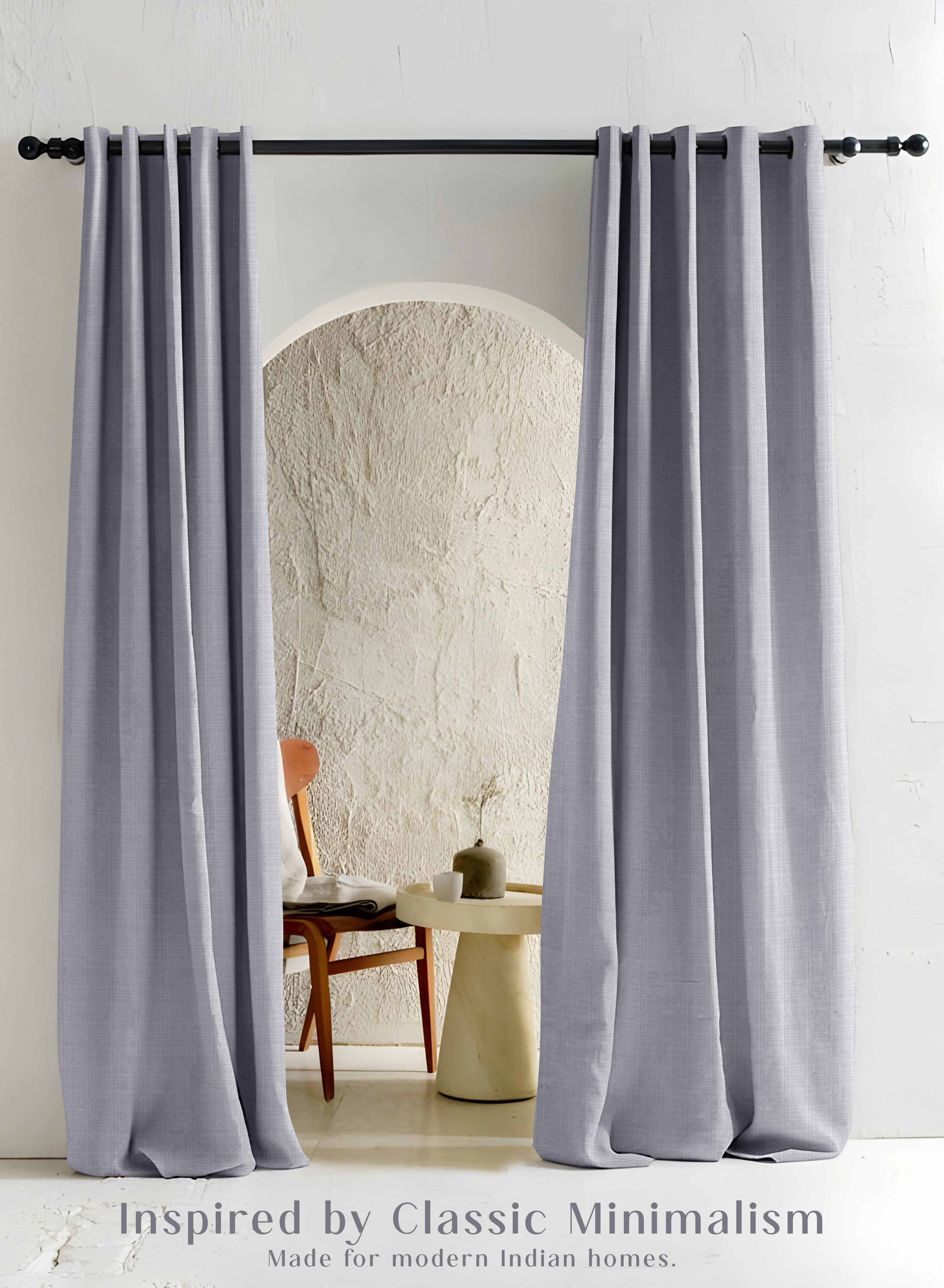 Premium Cocoon Minimal Texture Room Darkening Curtains Modern Aesthetic Echo Blue Set of 2 Fully CustomizableThe Guide to Measuring and Choosing Curtains Luxury