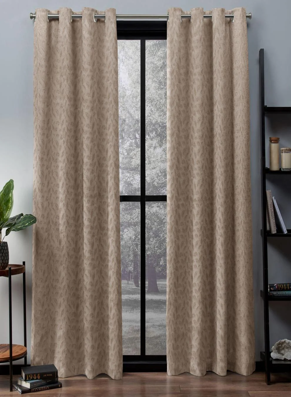 Artisan Flavia Jacquard Room Darkening Curtains Intricate Leaf Design Cream Set of 2 Fully CustomizableThe Guide to Measuring and Choosing Curtains Premium