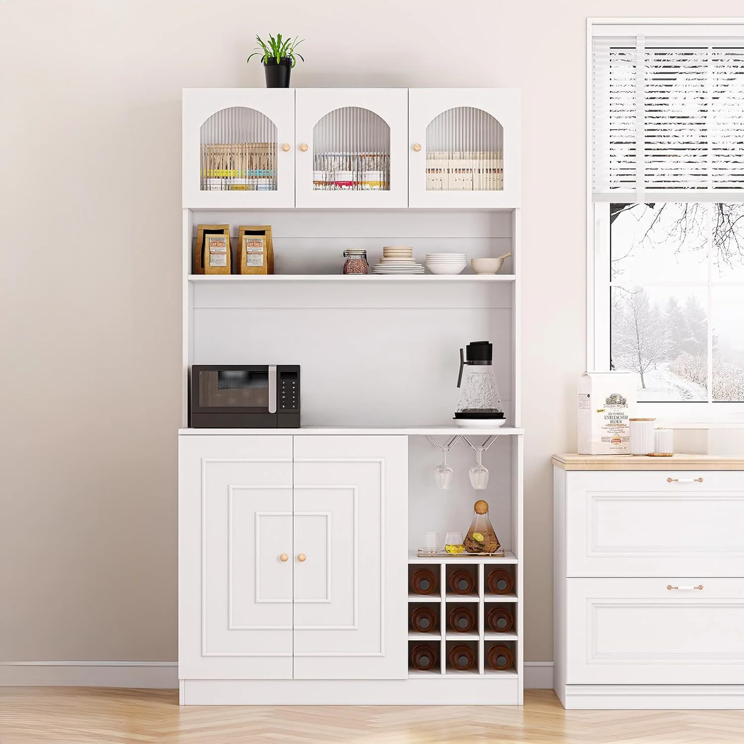 Relaxed 71 Inch Pantry Cabinets for Kitchen Storage Cabinet with Microwave Shelf White71 Inch Pantry Cabinets for Kitchen Storage Cabinet with Microwave Shelf White Fast