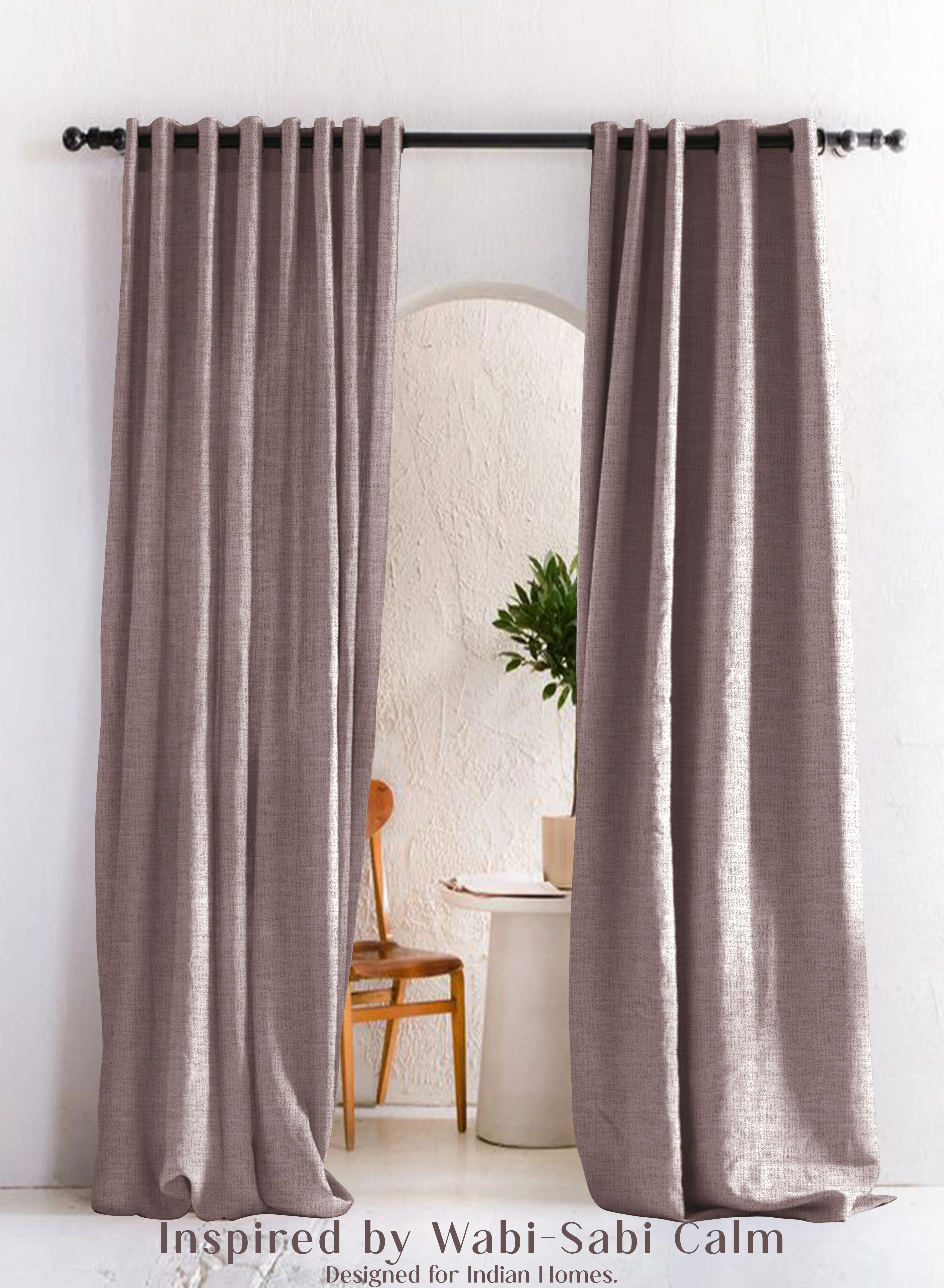 Secure Amore Plain Cotton Room Darkening Curtains Modern Elegance Ash Brown Set of 2 Fully CustomizableThe Guide to Measuring and Choosing Curtains Fine