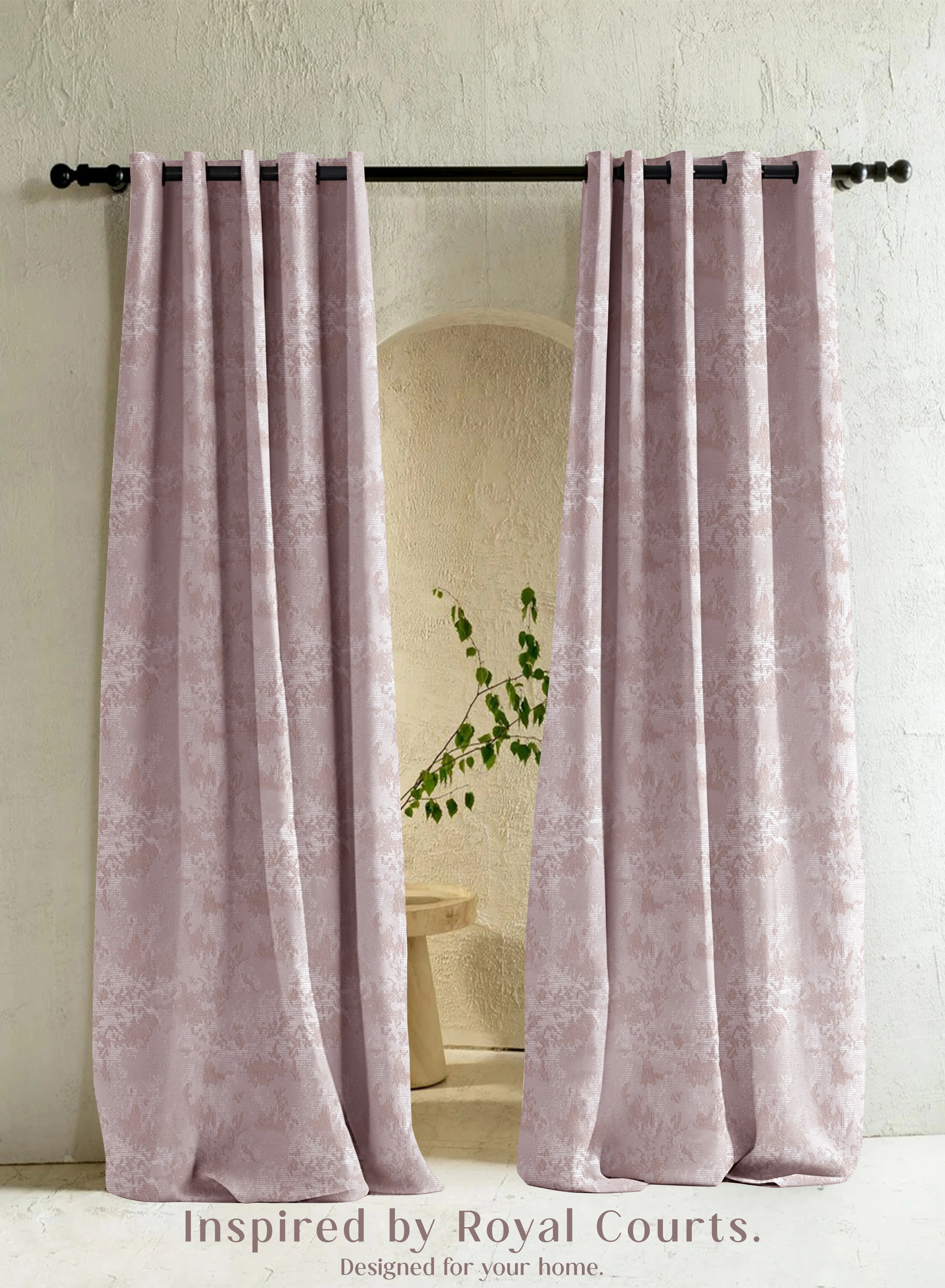 Eco-Friendly Bern Jacquard Room Darkening Curtains Artistic Abstract Pattern Deep Blush Set of 2 Fully CustomizableThe Guide to Measuring and Choosing Curtains Fashionable