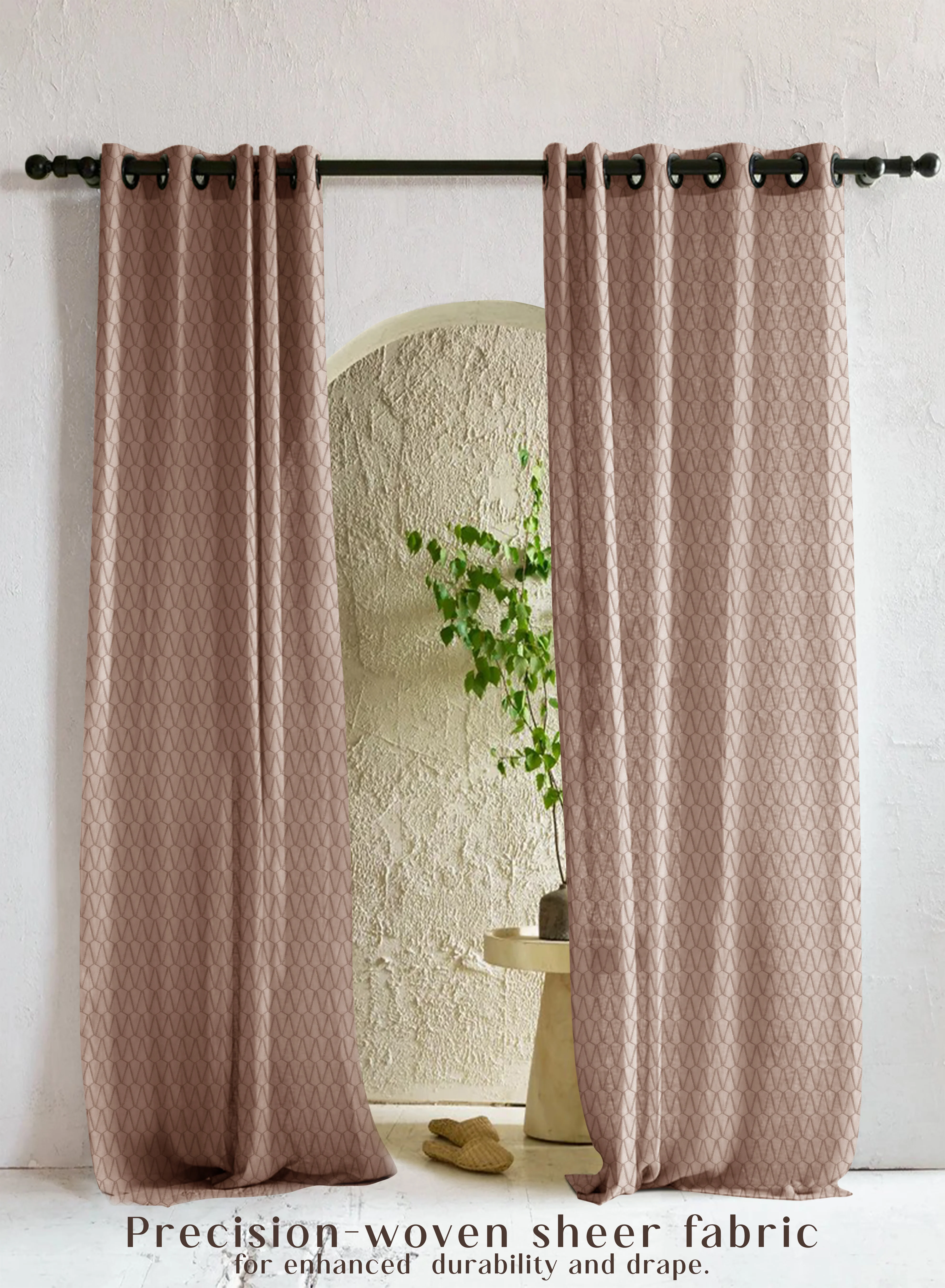 High-Grade Elsa Textured Sheer Curtains Modern Aesthetic Soft Light Filter Mocha Brown Set of 2 Fully CustomizableThe Guide to Measuring and Choosing Curtains Breathable