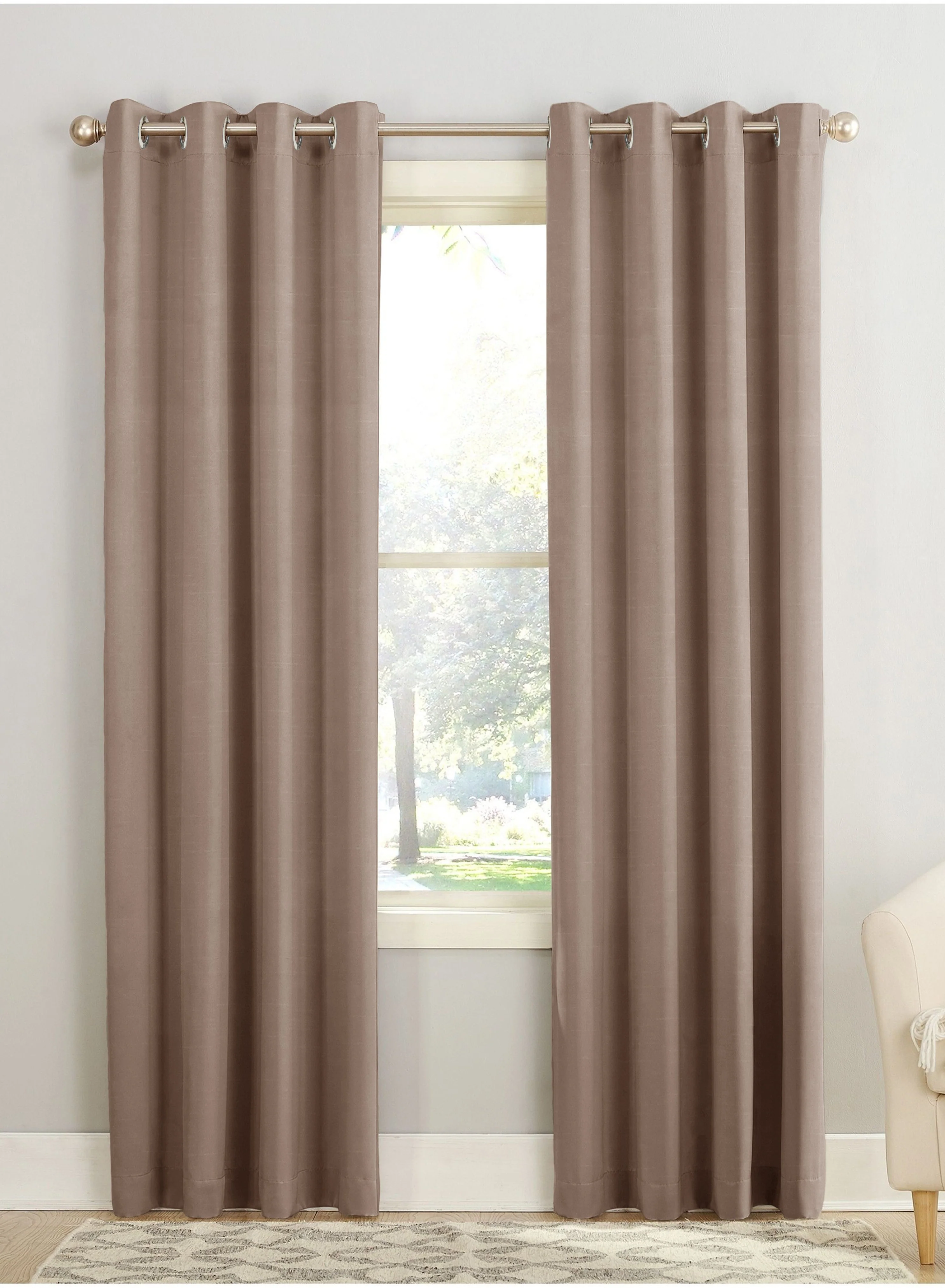 Outstanding Casper Plain Blackout Curtains Light Brown Set of 2The Guide to Measuring and Choosing Curtains Dependable