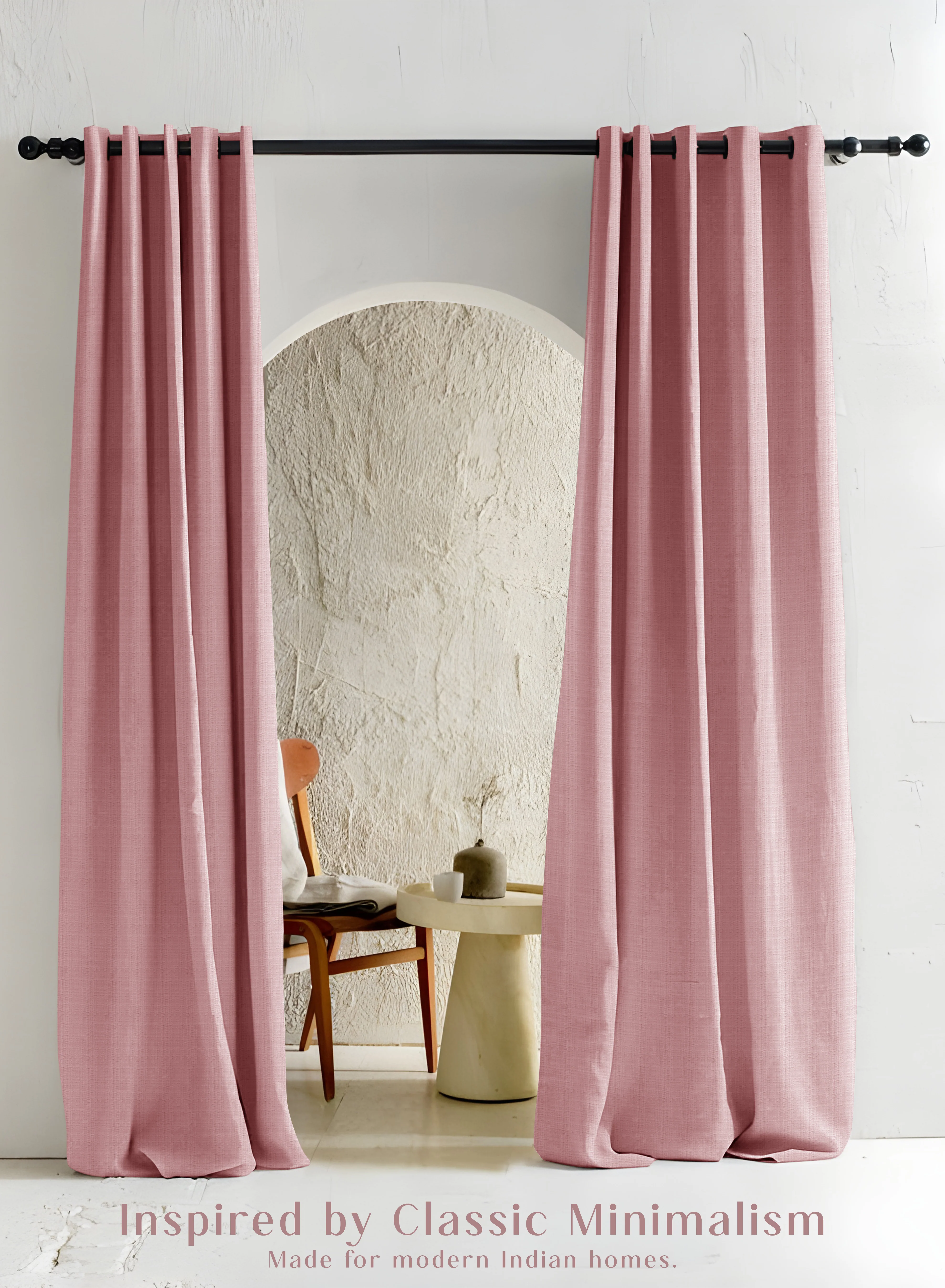 Authentic Cocoon Minimal Texture Blackout Curtains Modern Aesthetic Total Light Block Deep Blush Set of 2 Fully CustomizableThe Guide to Measuring and Choosing Curtains Recyclable