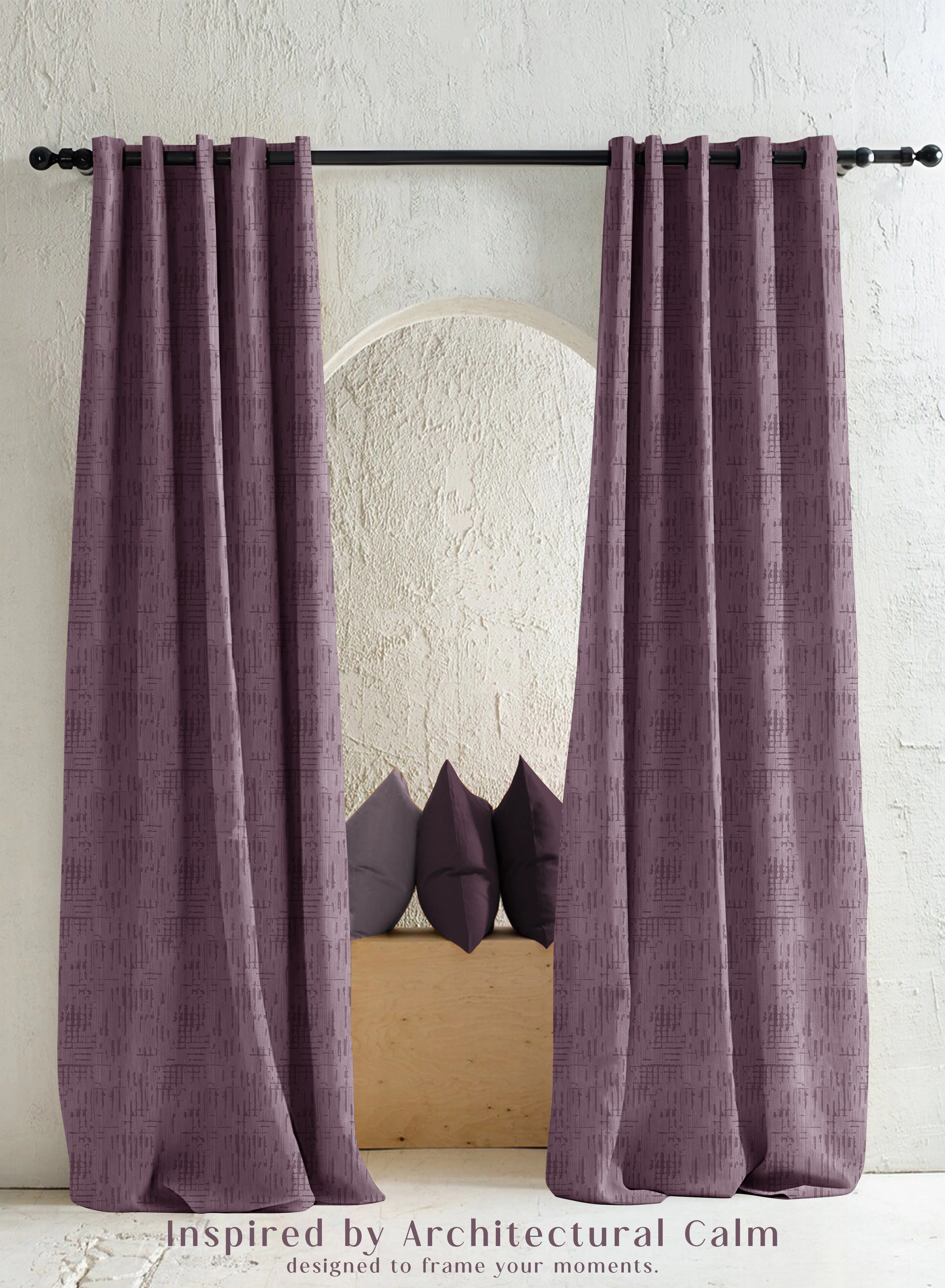 Fashionable Elsa Textured Blackout Curtains Modern Aesthetic Total Light Block Old Mauve Set of 2 Fully CustomizableThe Guide to Measuring and Choosing Curtains Fine