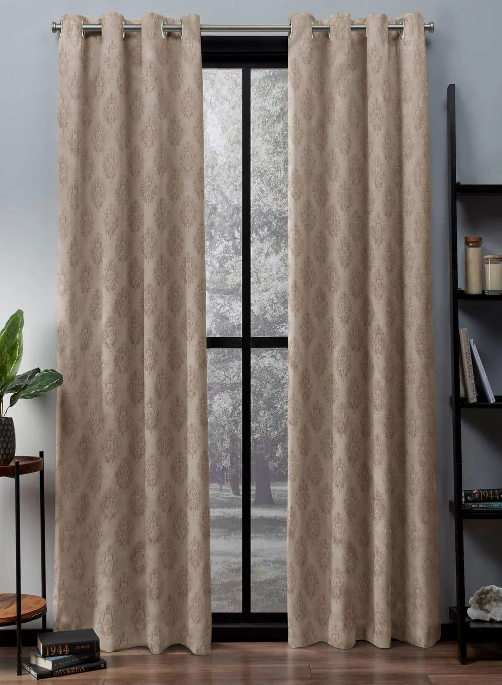 Practical Flavia Jacquard Blackout Curtains Intricate Floral Motifs Total Light Block Cream Set of 2 Fully CustomizableThe Guide to Measuring and Choosing Curtains User-Friendly