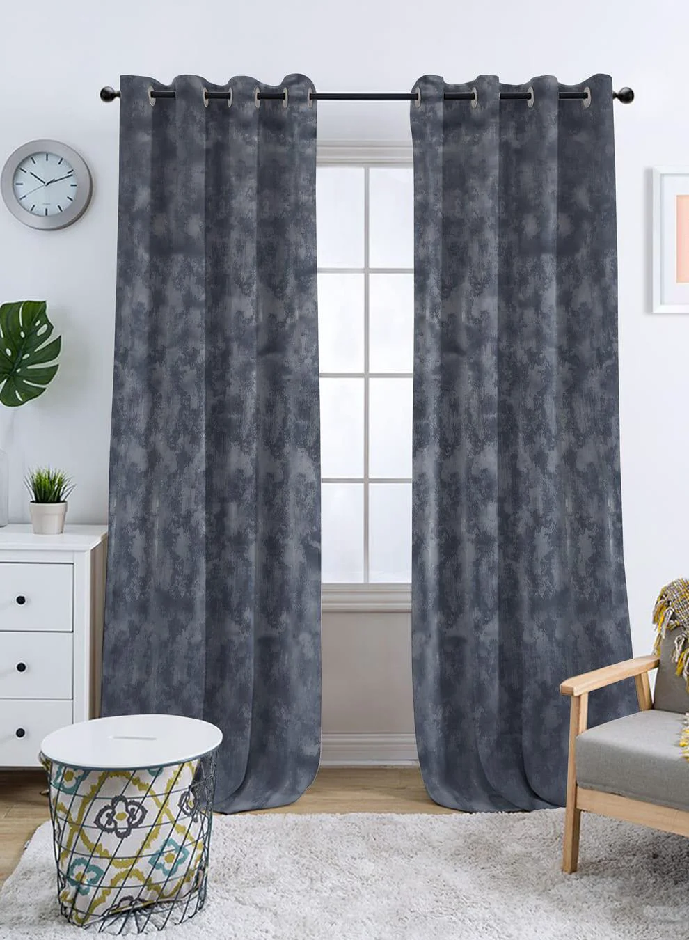 Excellent Venezia Blackout Curtains Luxe Jacquard Texture Total Light Block Storm Gray Set of 2 Fully Customizable Crafted