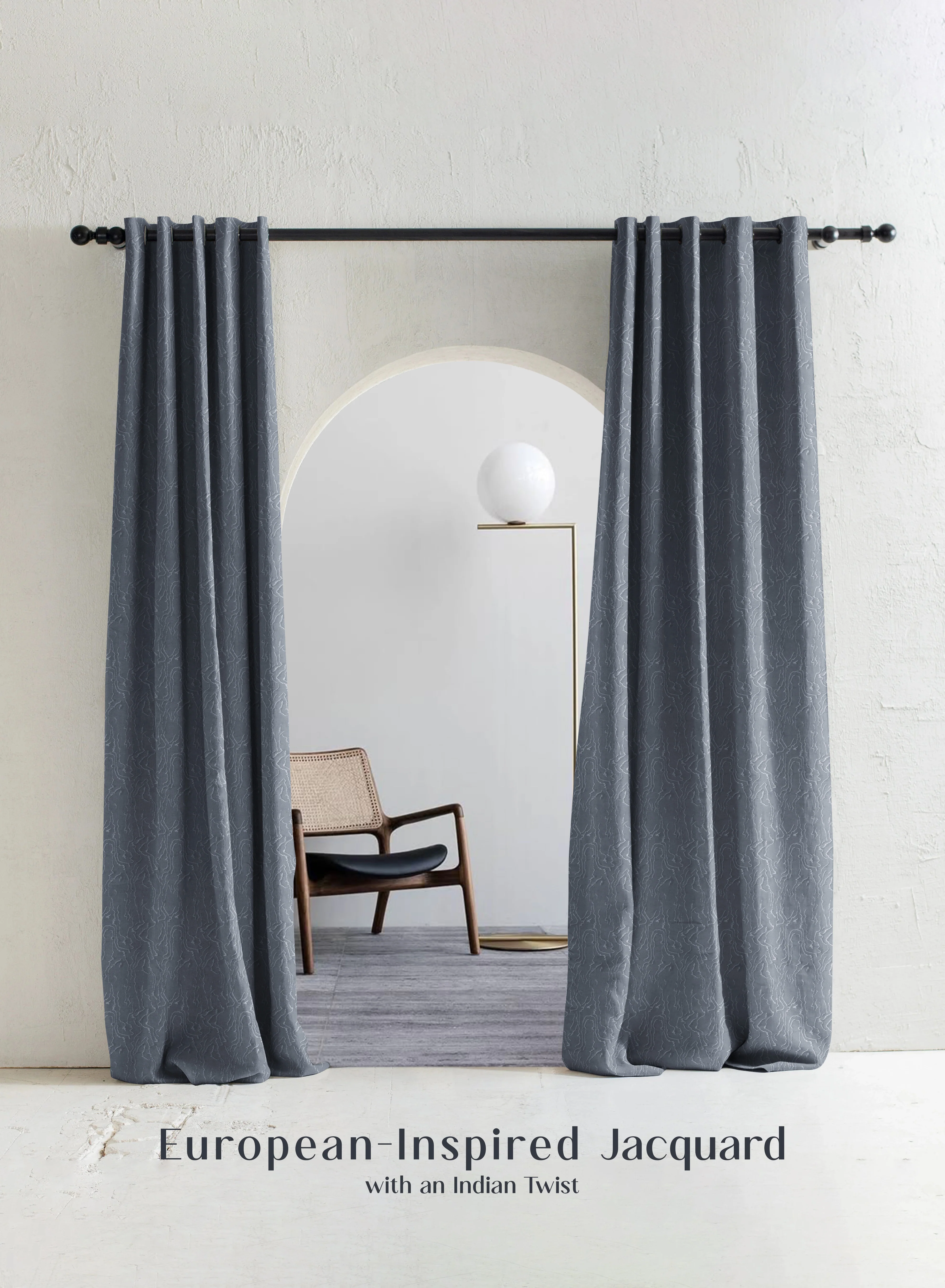 Quality Teramo Jacquard Room Darkening Curtains Drift Jacquard Weave Abstract Gray Set of 2 Fully CustomizableThe Guide to Measuring and Choosing Curtains Specialty