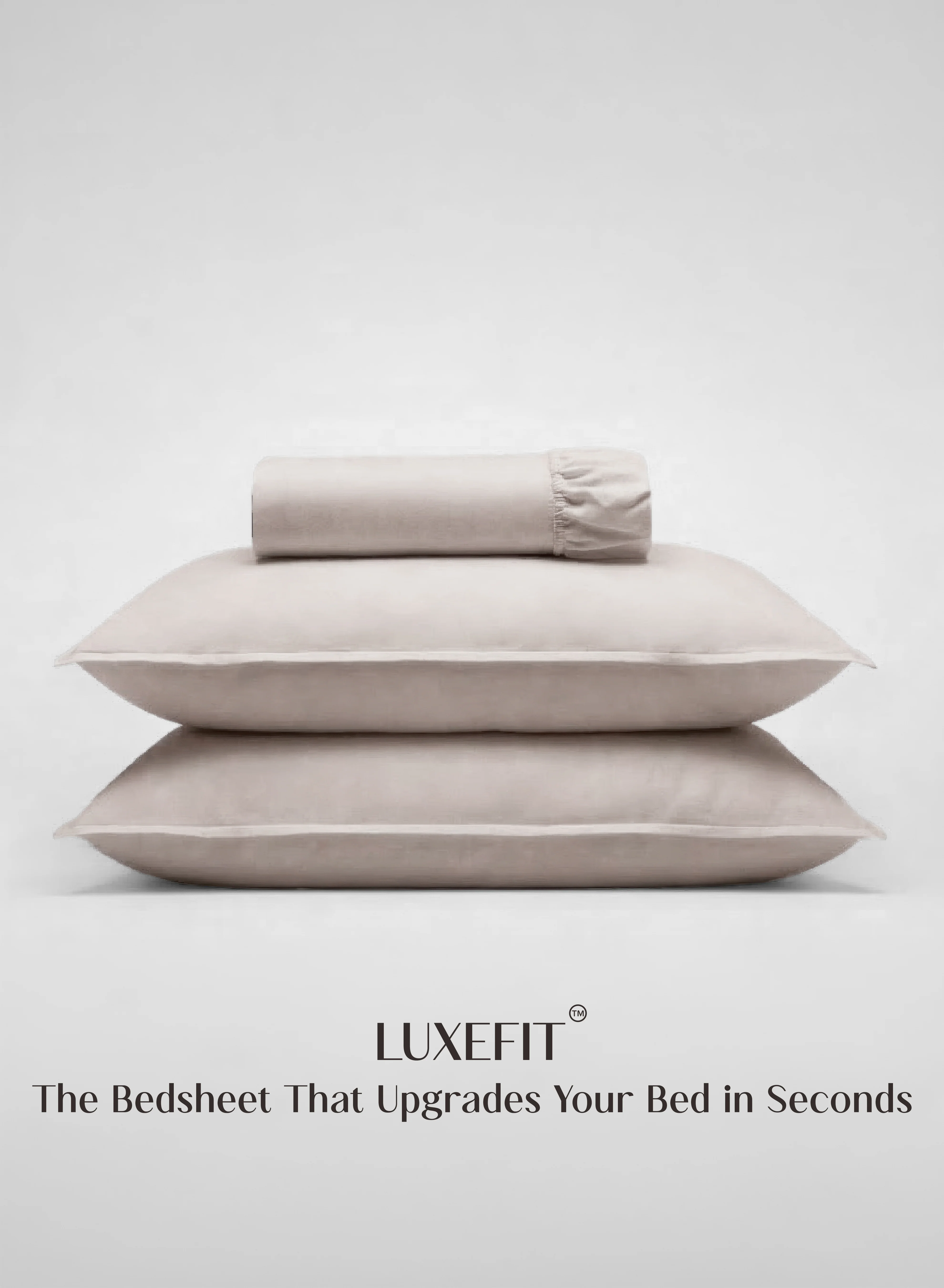 Breathable LuxeFit™ Fitted Bedsheet Set Fit for Queen King Mattresses Ivory BeigeWhy You ll Love It Selected
