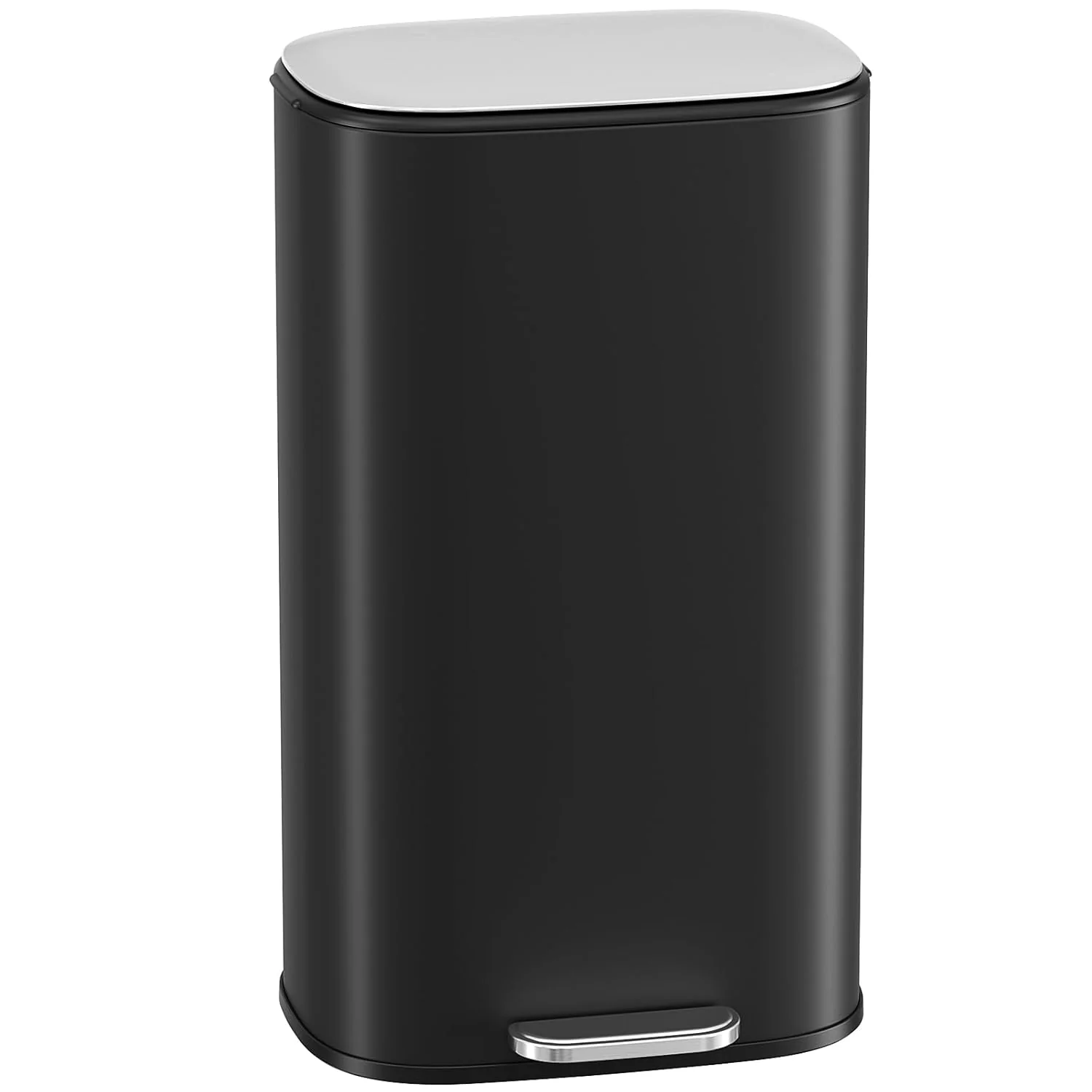 Smooth 8 Gallon 30 L Kitchen Trash Can with Lid Stainless Steel Removal Inner Bucket Soft Close Stays Open8 Gallon 30 L Kitchen Trash Can with Lid Stainless Steel Removal Inner Bucket Soft Close Stays Open Clean