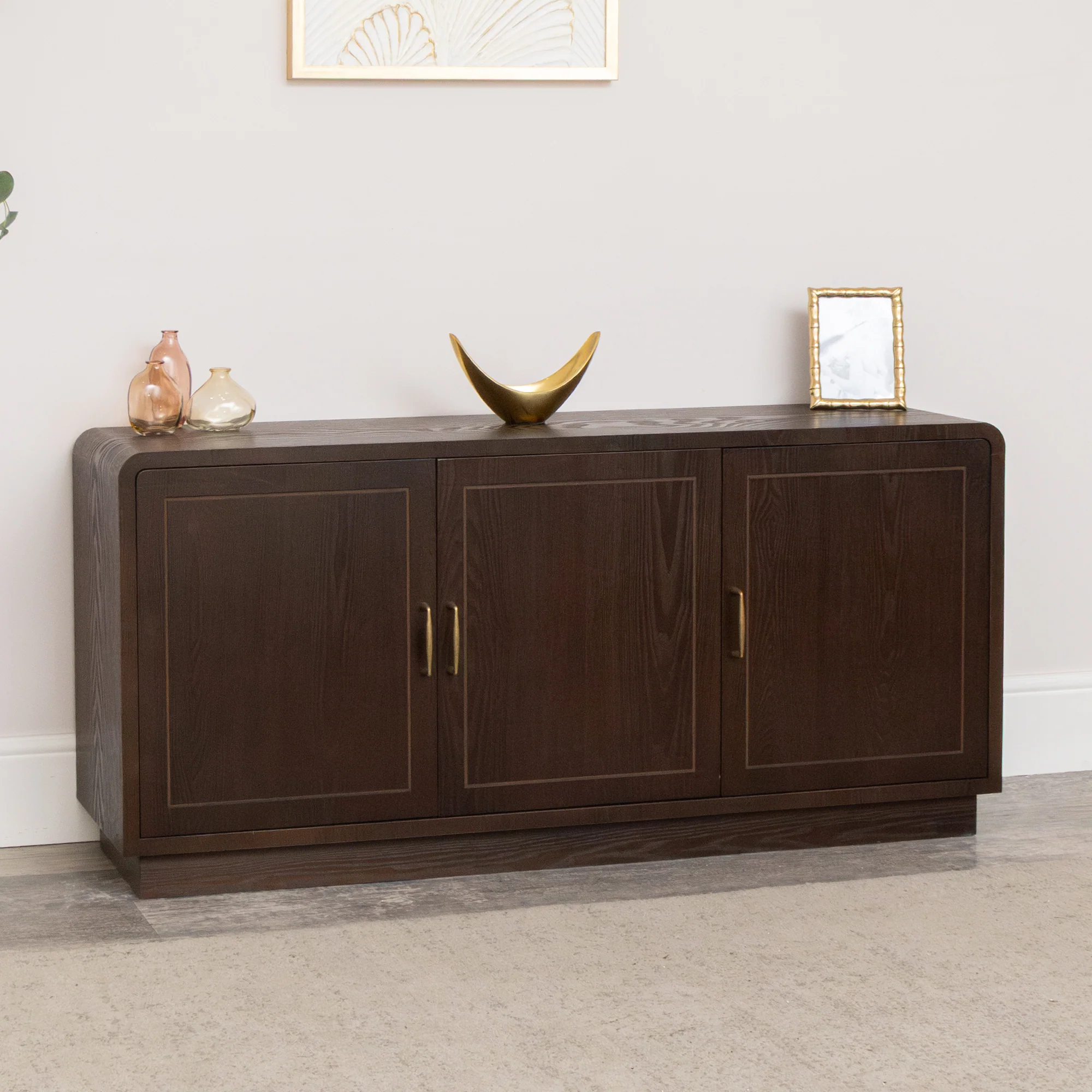 Exclusive Dark Wooden 3 Door Sideboard – Kingsley Range – Damaged Seconds Next-Generation