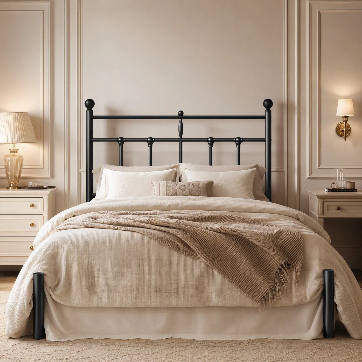 Sophisticated Scrollwork Victorian Metal Bed Frame Platform Bed Frame with Under-Bed Storage No Box Spring NeededScrollwork Victorian Metal Bed Frame Platform Bed Frame with Under-Bed Storage No Box Spring Needed Quality