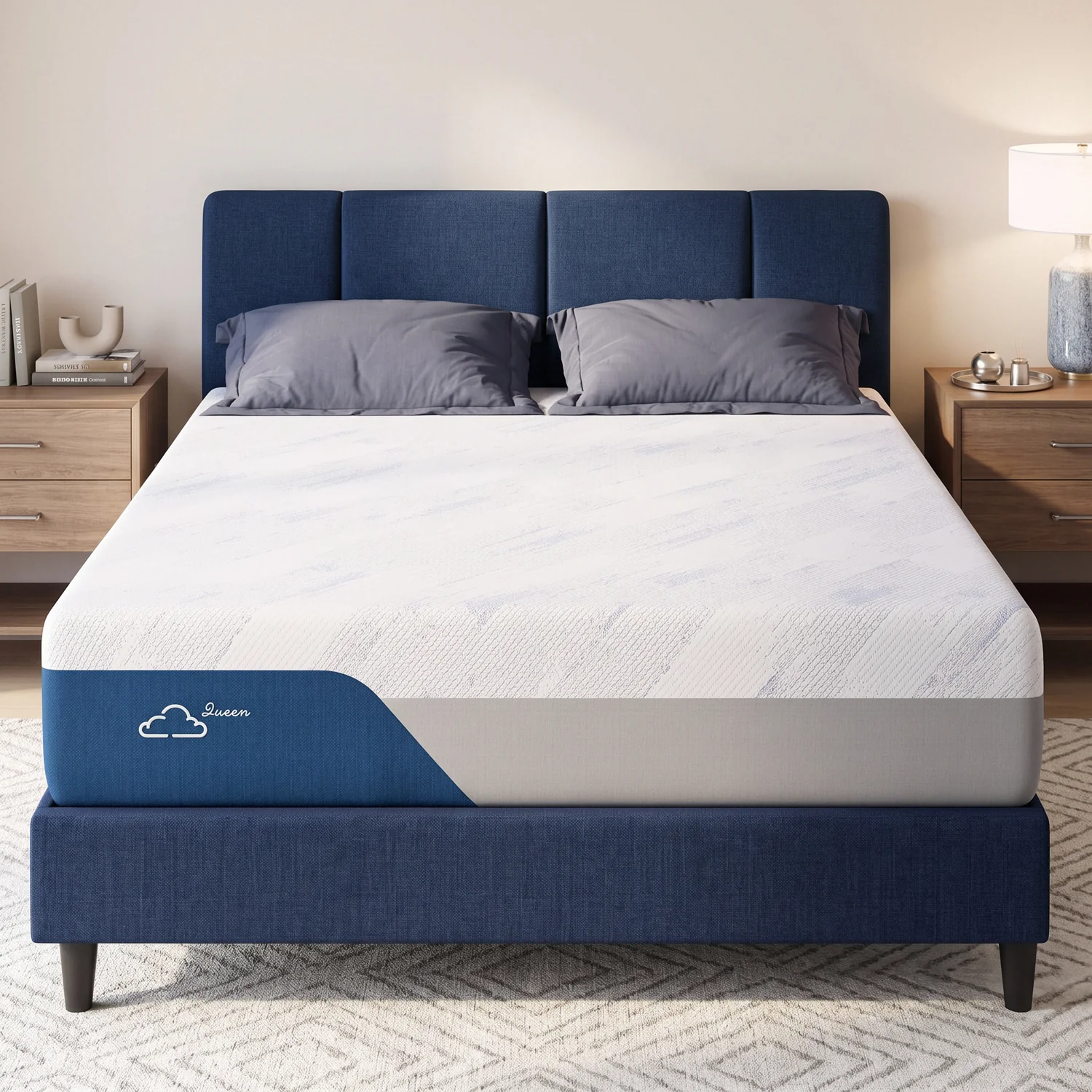 Comfortable 12 Inch Memory Foam Mattress with Cooling Ice Silk Cover Copper-Infused Foam Medium Firm Comfort12 Inch Memory Foam Mattress with Cooling Ice Silk Cover Copper-Infused Foam Medium Firm Comfort Recyclable