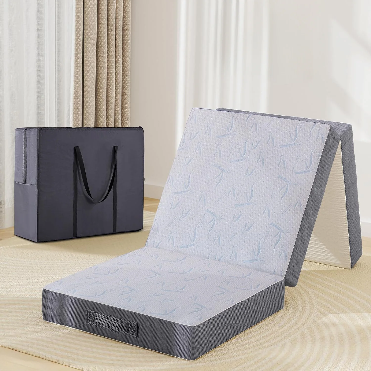 Modern Folding Mattress with Portable Storage Bag Memory Foam Tri-Fold MattressFolding Mattress with Portable Storage Bag Memory Foam Tri-Fold Mattress Recyclable