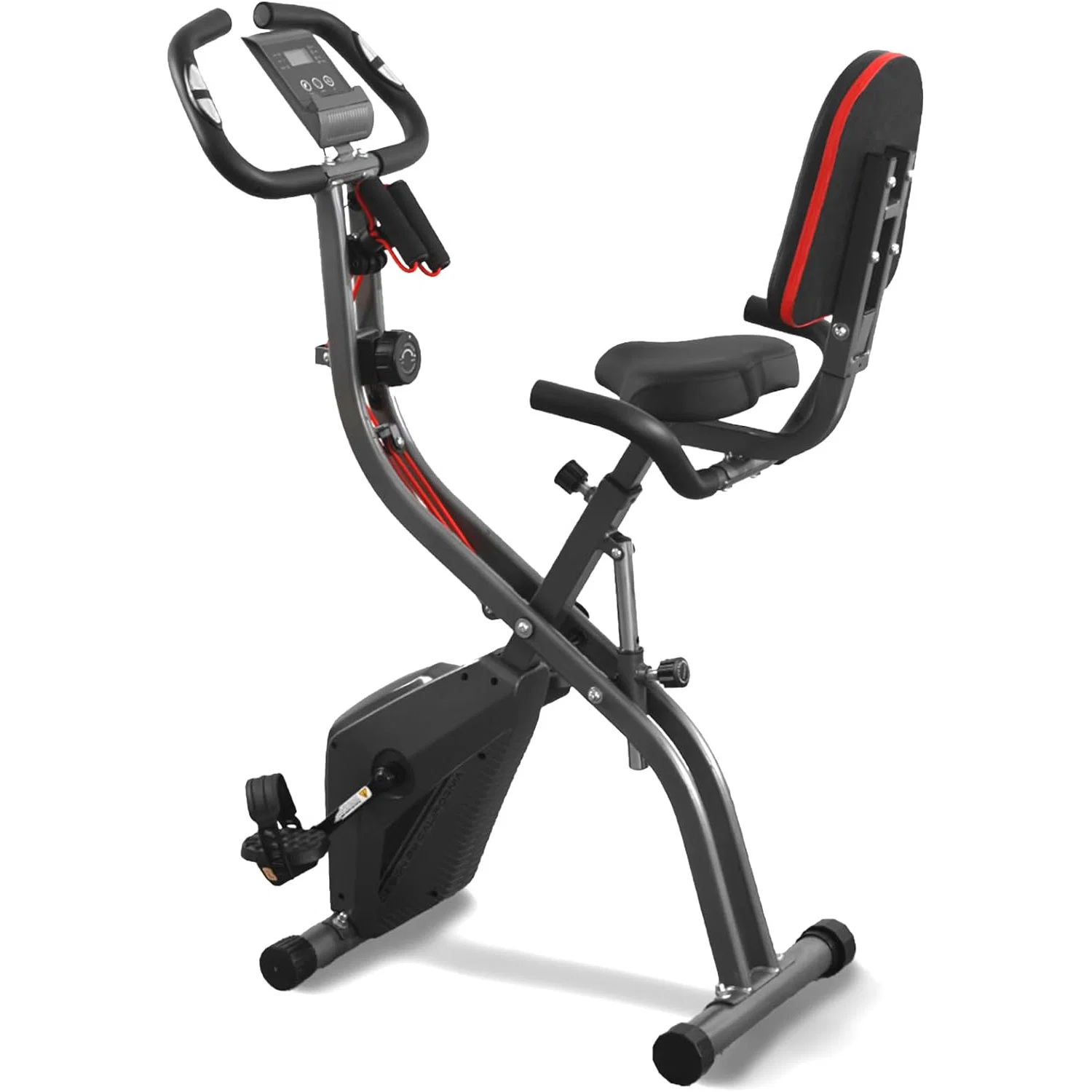 High-Grade Exercise Bike Stationary Bike Folding Exercise Bike with 10 Level Adjustable Magentic Resistance Support Back Pad Phone Tablet Holder Arm Resistance Band Pulse Sensor LCD MonitorExercise Bike Stationary Bike Folding Exercise Bike with 10 Level Adjustable Magentic Resistance Support Back Pad Phone Tablet Holder Arm Resistance Band Pulse Sensor LCD Monitor High-End