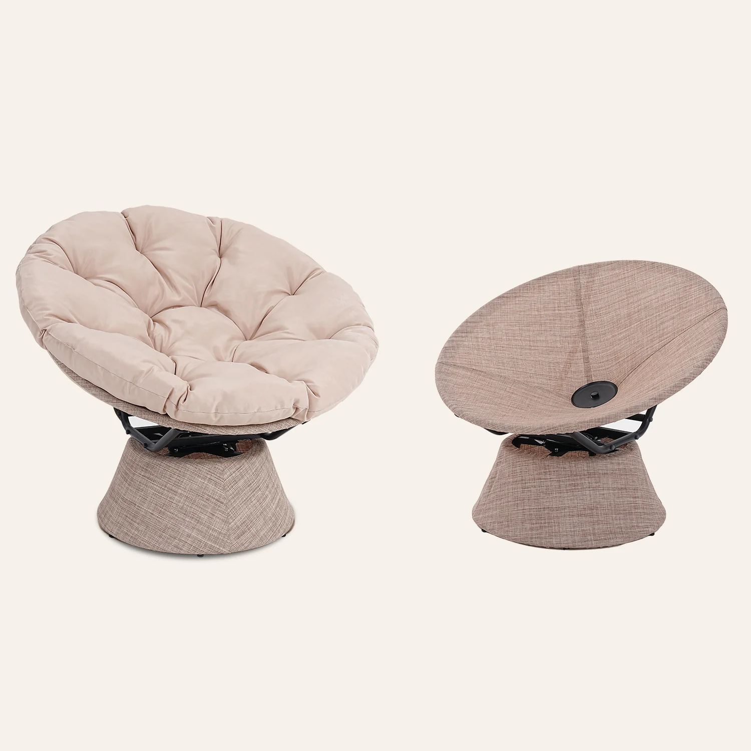 Unique Oversized Papasan Chair with Cushion and Frame 360° Swivel Lounge Reading Chair for Indoor and Outdoor UseOversized Papasan Chair with Cushion and Frame 360° Swivel Lounge Reading Chair for Indoor and Outdoor Use Specialty
