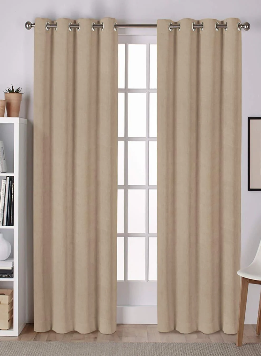 Solid Lyon Cotton Room Darkening Curtains Plain Elegance for Modern Homes Camel Set of 2 Fully CustomizableThe Guide to Measuring and Choosing Curtains Premium
