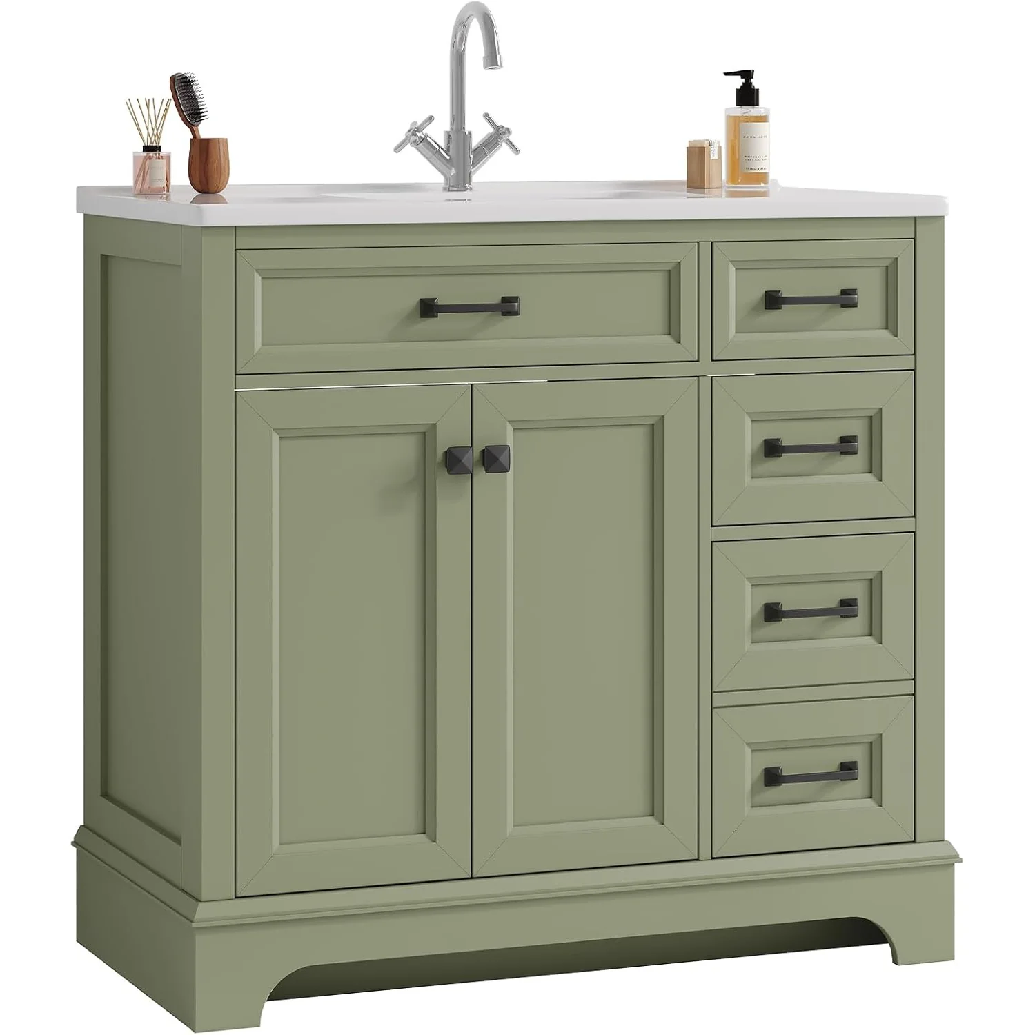 Excellent 36 Inch Bathroom Vanity with Sink standing Single Sink Vanity Cabinet with Soft-Close Storage36 Inch Bathroom Vanity with Sink standing Single Sink Vanity Cabinet with Soft-Close Storage Advanced