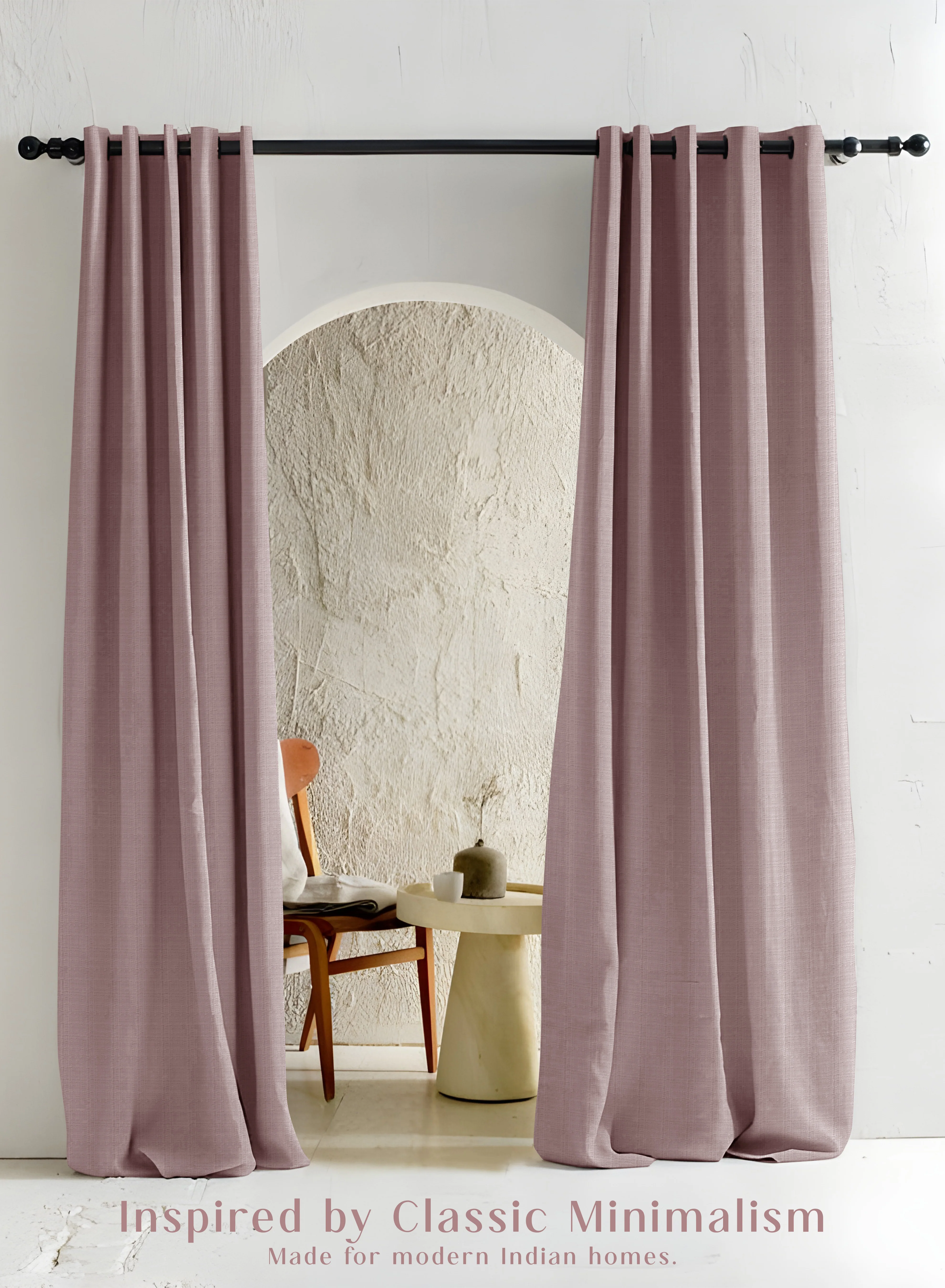 Sustainable Cocoon Minimal Texture Room Darkening Curtains Modern Aesthetic Ash Brown Set of 2 Fully CustomizableThe Guide to Measuring and Choosing Curtains User-Friendly