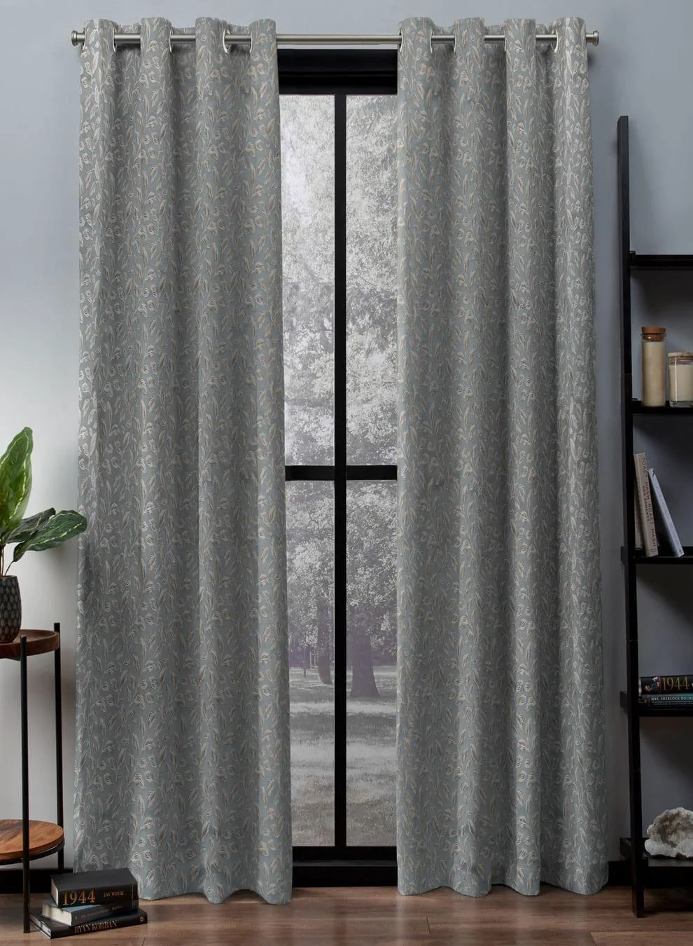 Top-Quality Flavia Jacquard Blackout Curtains Intricate Leaf Design Total Light Block Sea Green Set of 2 Fully CustomizableThe Guide to Measuring and Choosing Curtains Verified