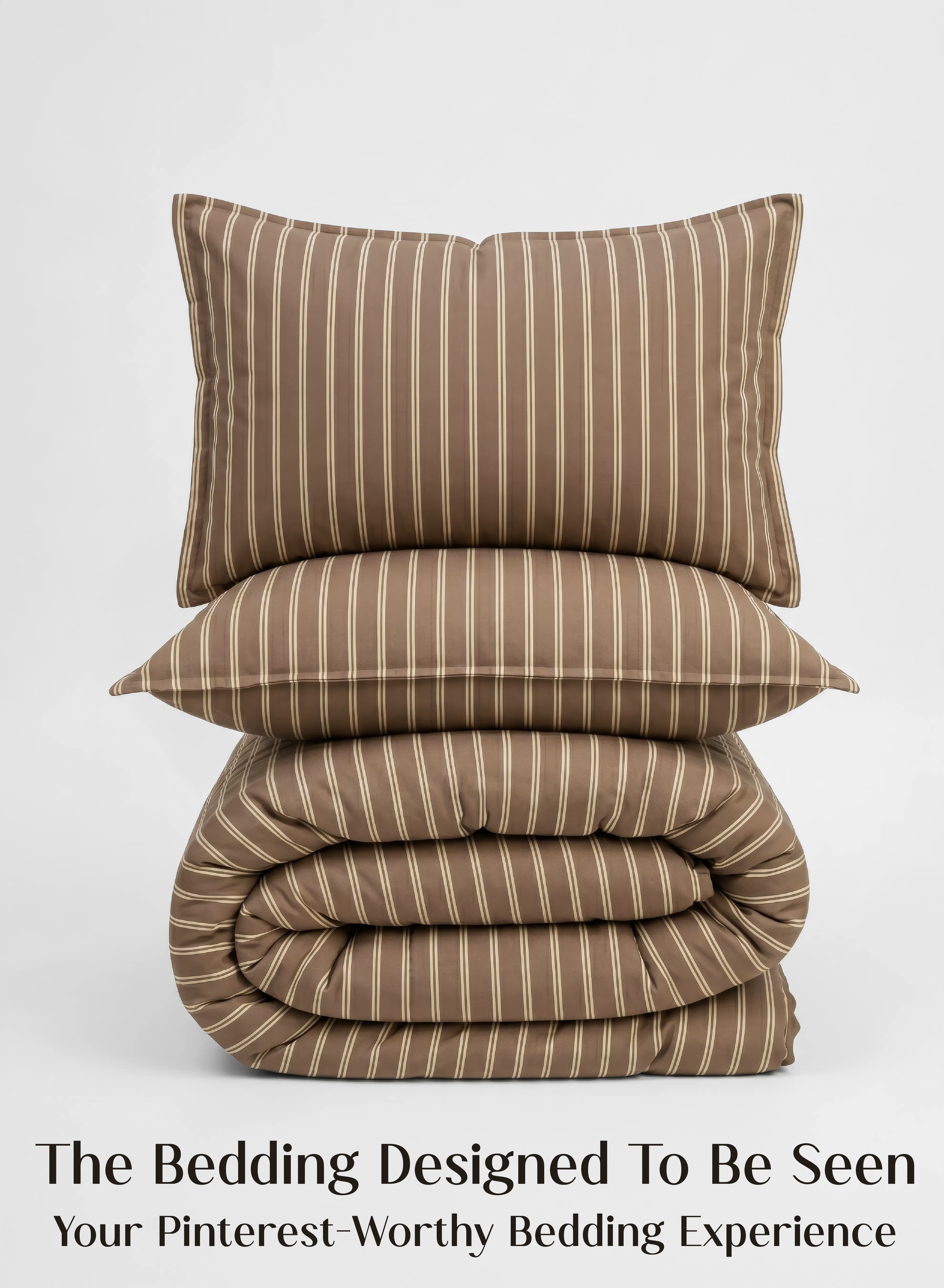 Versatile Crayonic™ 8-Piece AC Bedding Set Signature Designer Bedding for AC Rooms Café Mocha Quality