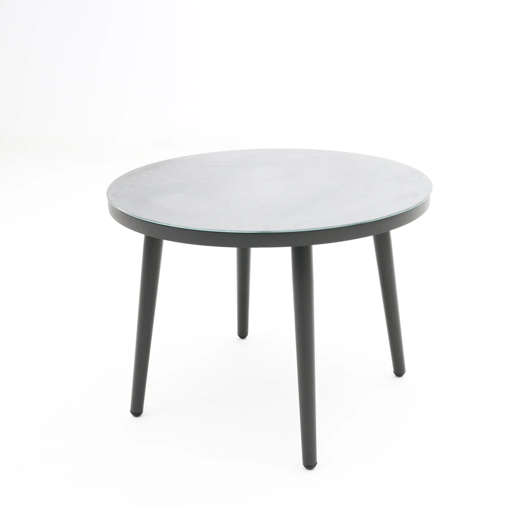 Reliable Manhattan Ceramic Round Outdoor Table Grey Carefully Designed