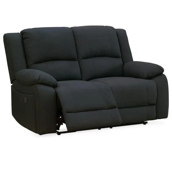 Fine Captain 2 Seater with Twin Recliners Black Consistent