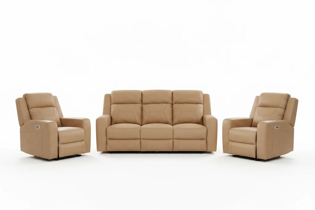 Quality Berlin Electric 3 Piece Recliner Suite 3 Seater Modern