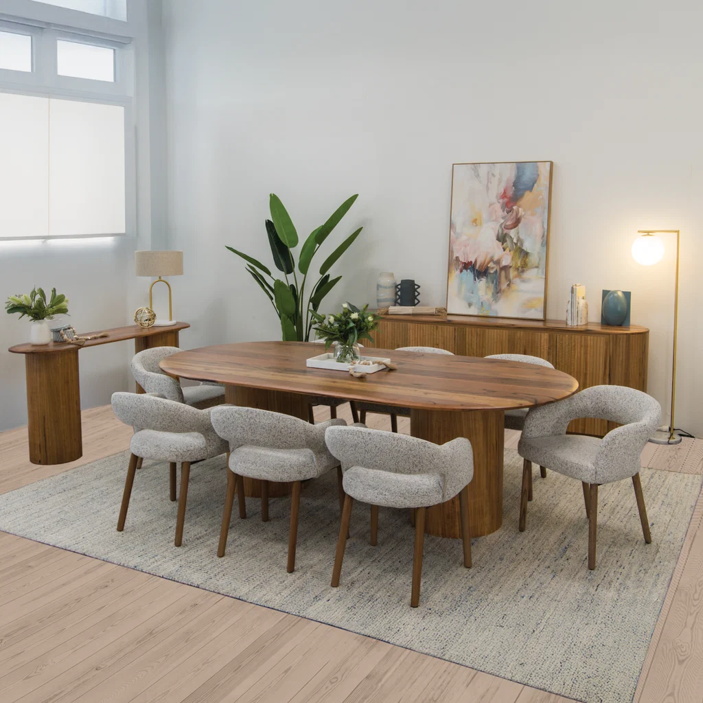 Solid Fremantle Carlo 8-Person Dining Suite Pure