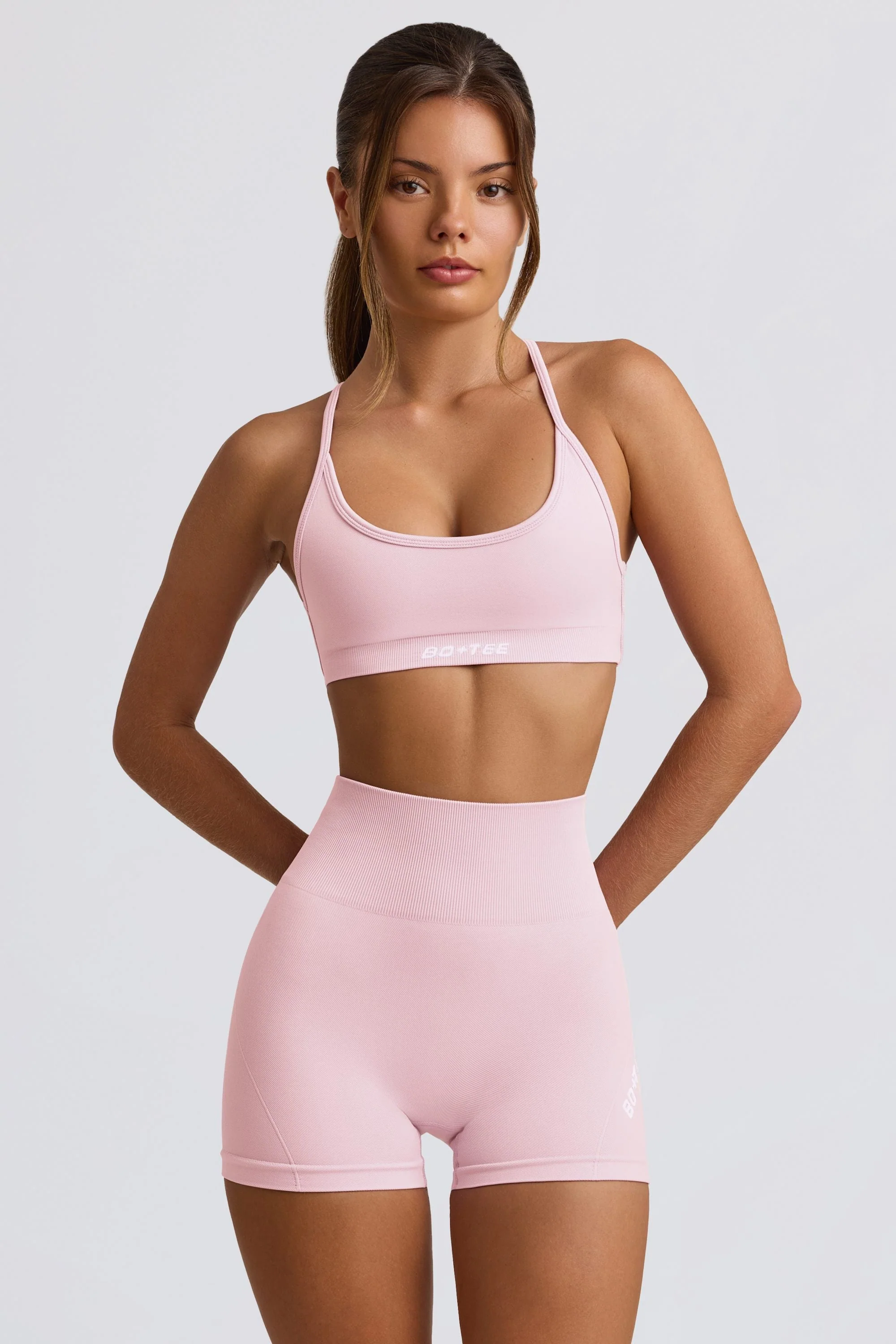Prestigious Super Sculpt Seamless Mini Shorts in Soft Pink User-Friendly