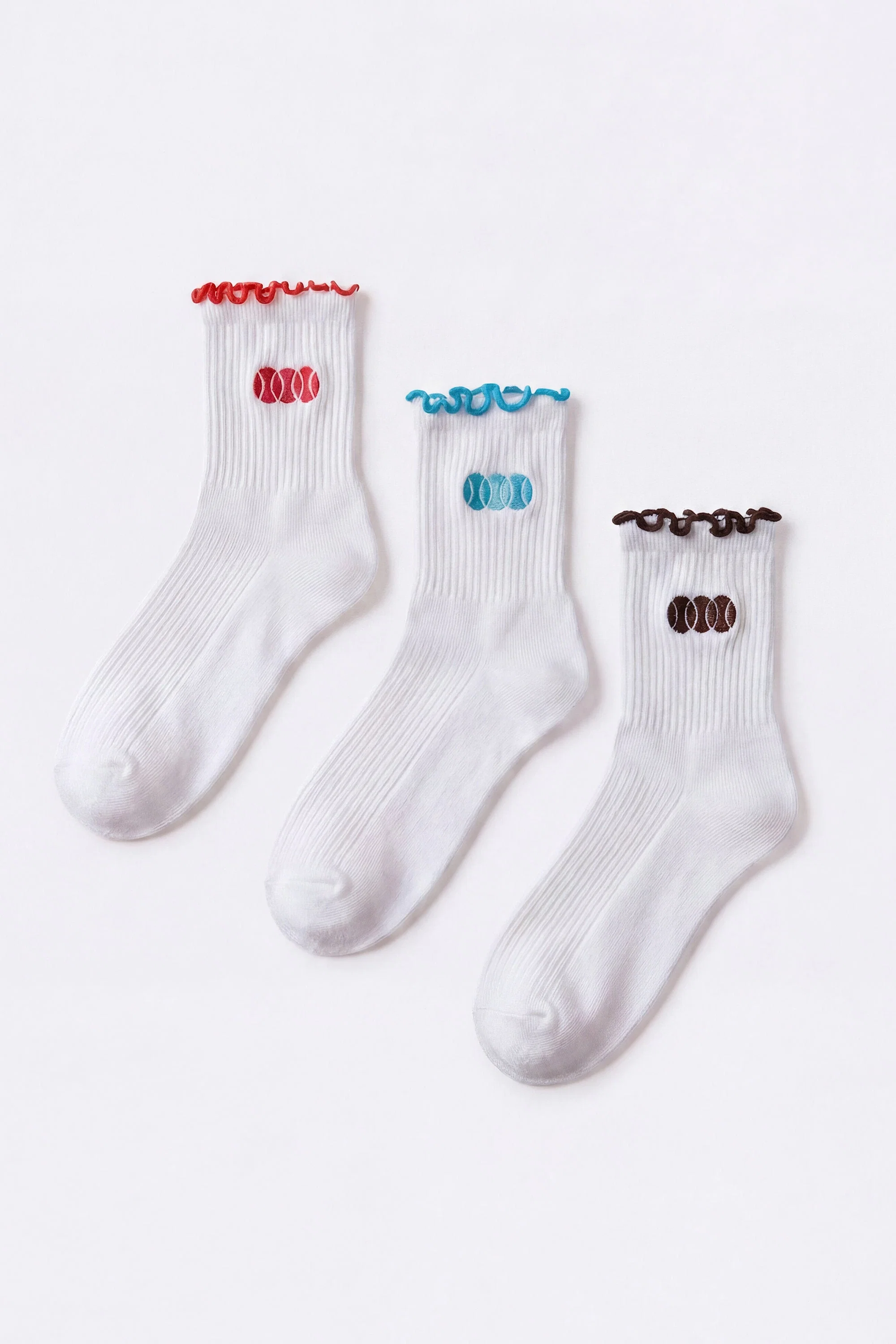 Advanced 3-Pack Socks Bundle in White Multi Clean