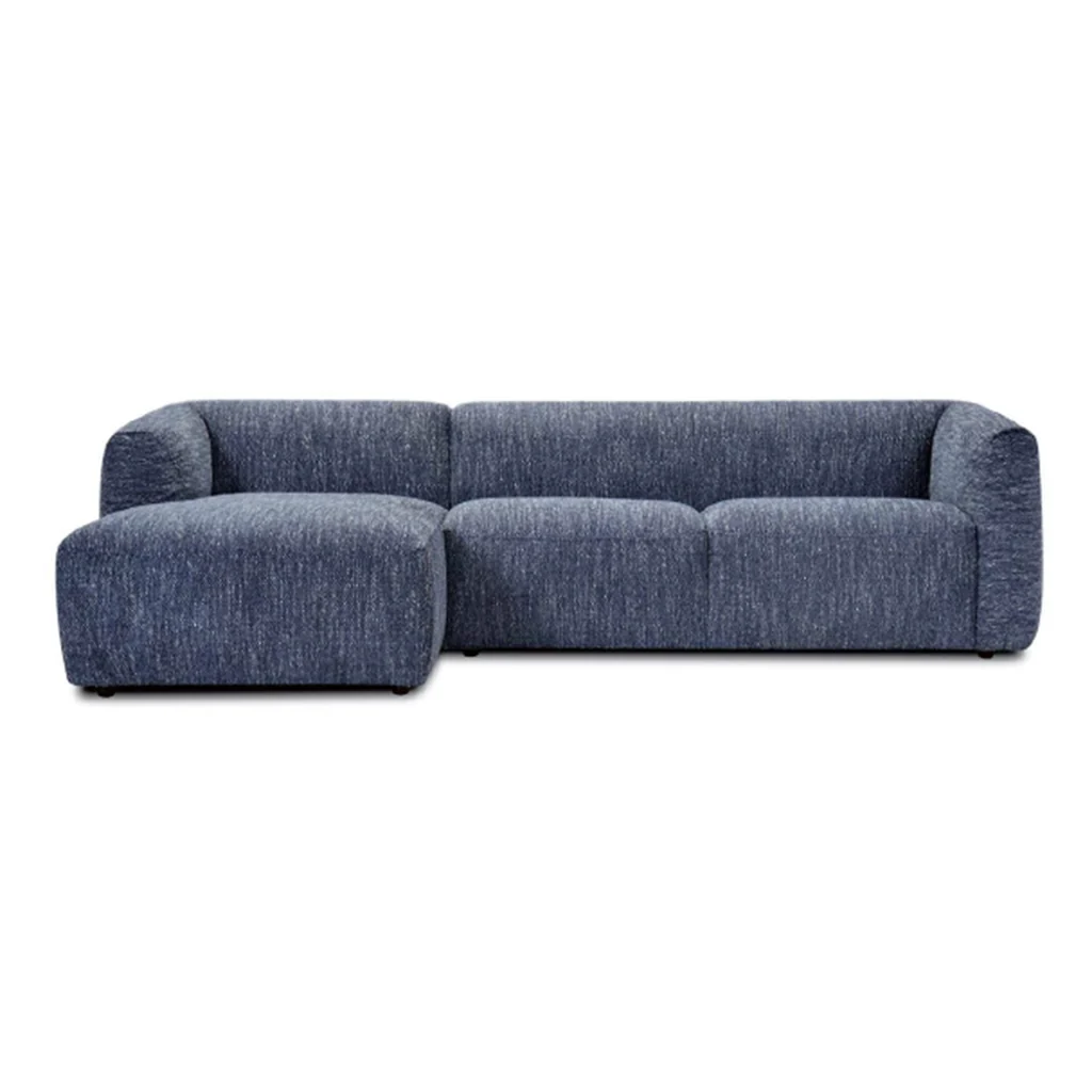 Enhanced Amalia 3 Seater LHF Chaise Royal Blue Minimalist