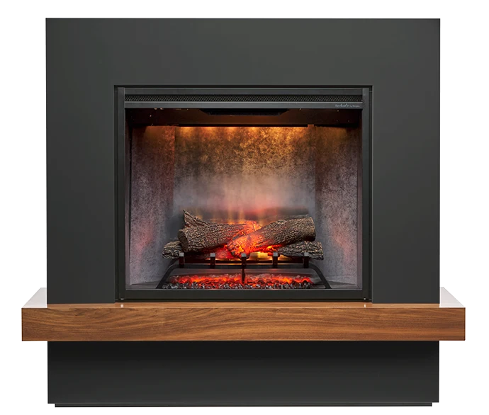 Dependable Sherwood Mantel 2kW Electric Fireplace Grey Walnut Luxury