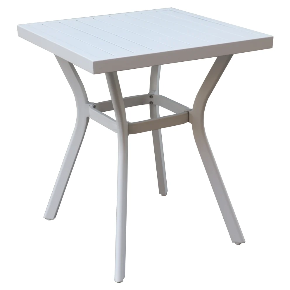 Professional Daffodil 600 Square Bistro Table Matte White Healthy