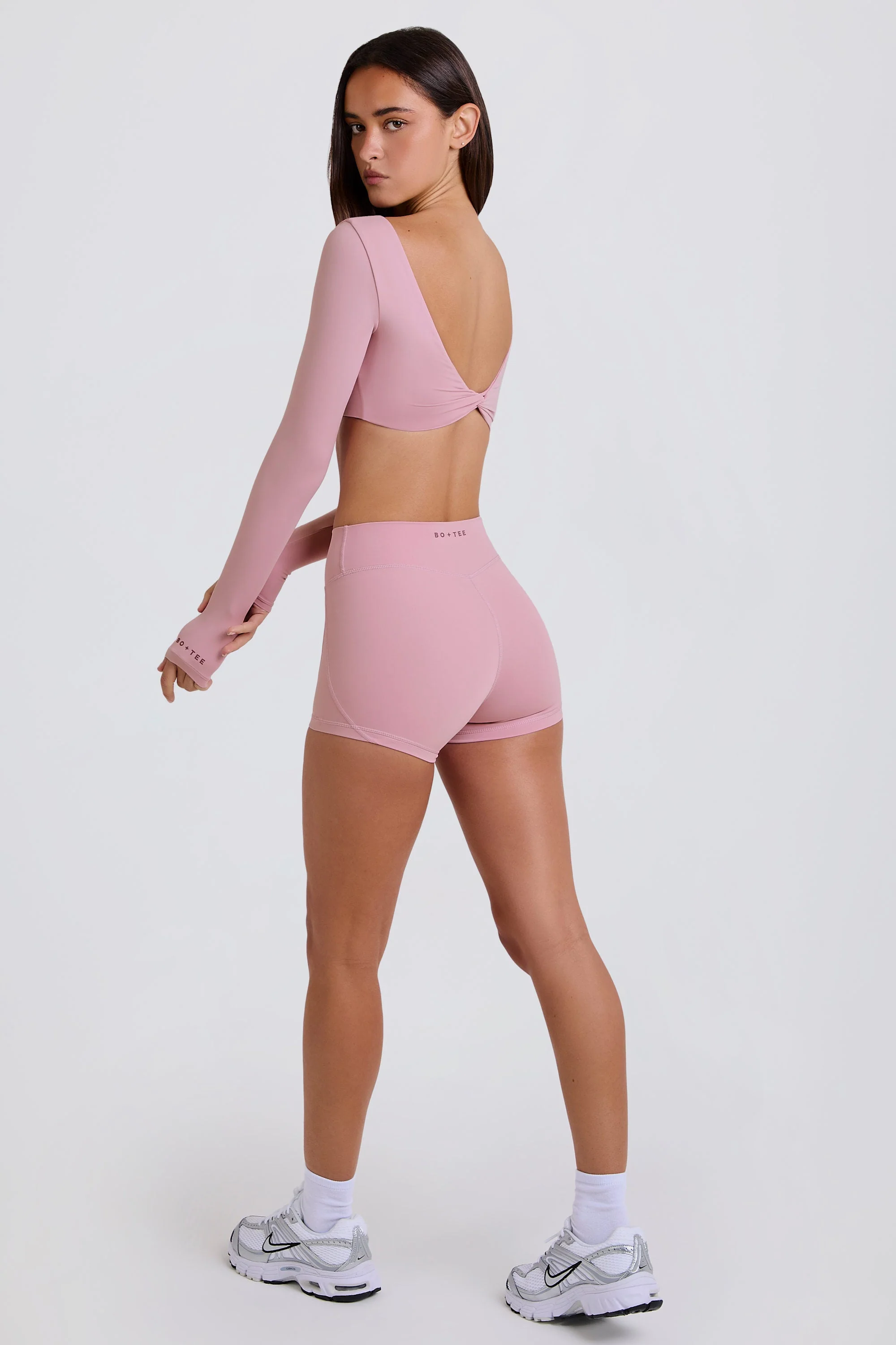 Original Design High-Waist Mini Shorts in Mauve Lightweight