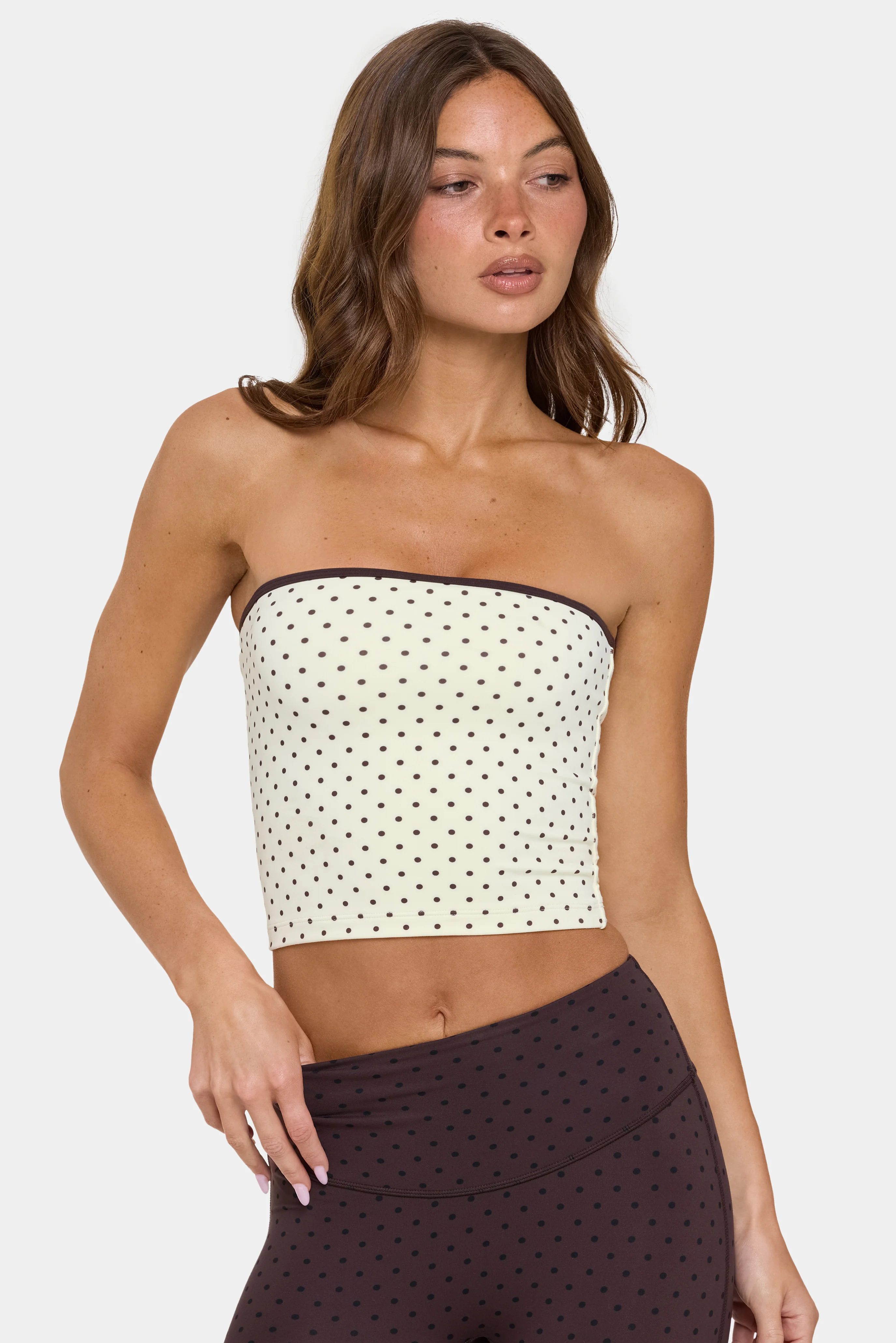 Contemporary Soft Active Bandeau Top in Cookie Butter Original