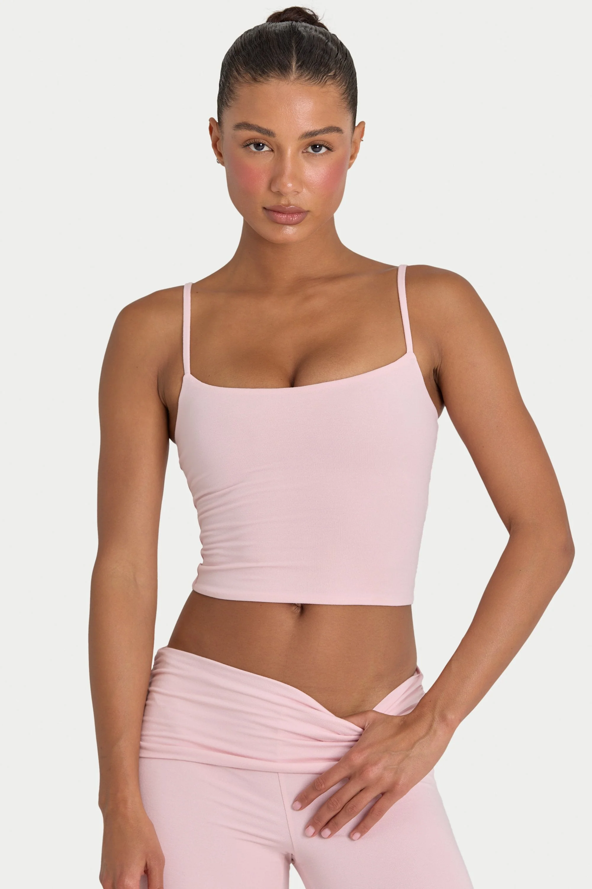 Easy-to-Use ButterCloud™ Crop Tank Top in Blush Top-Quality